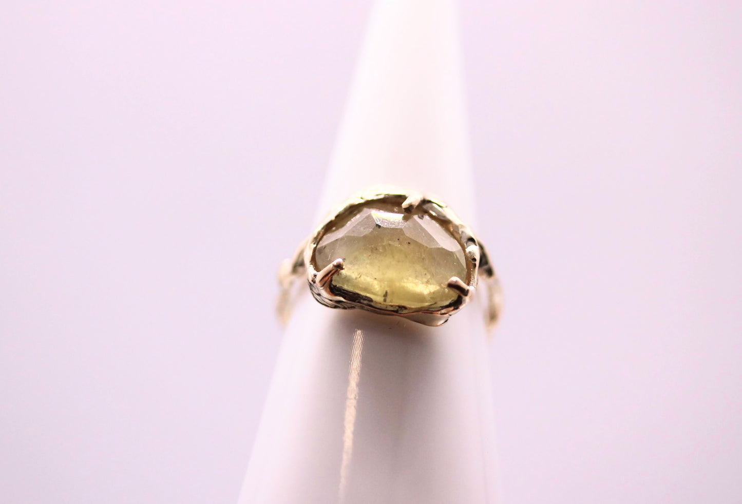 yellow sapphire gold ring
