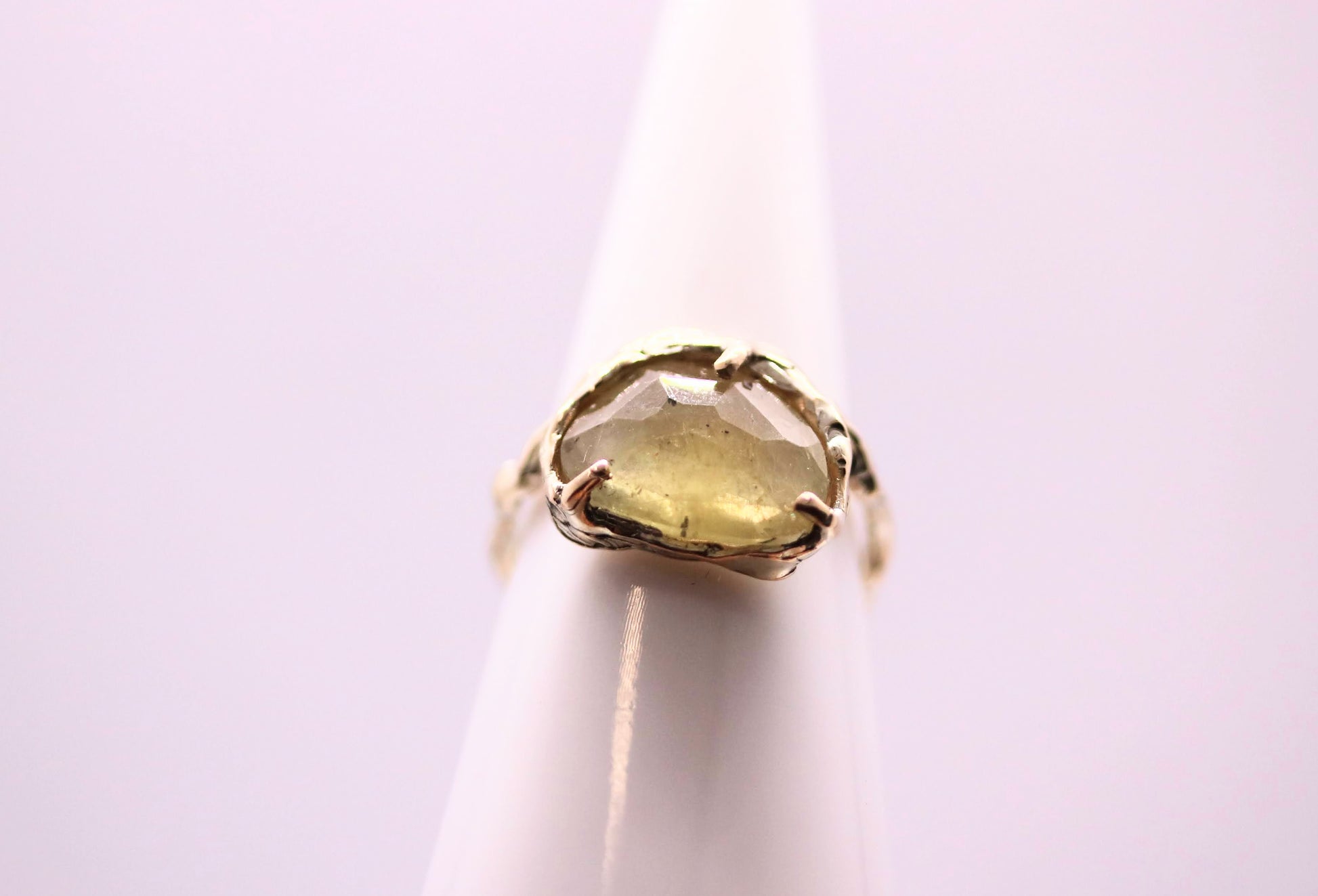 yellow sapphire gold ring