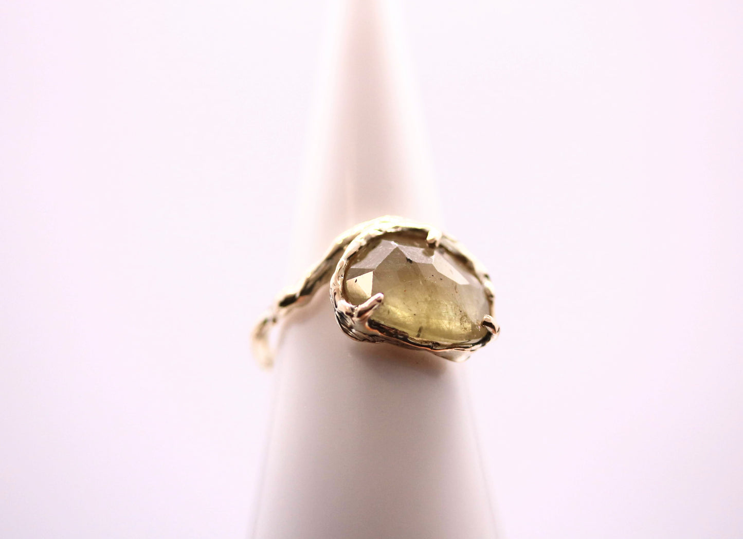 one of a kind unique sapphire gold ring