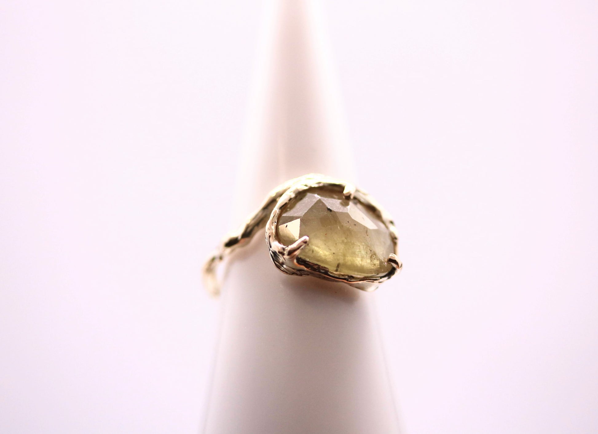 one of a kind unique sapphire gold ring