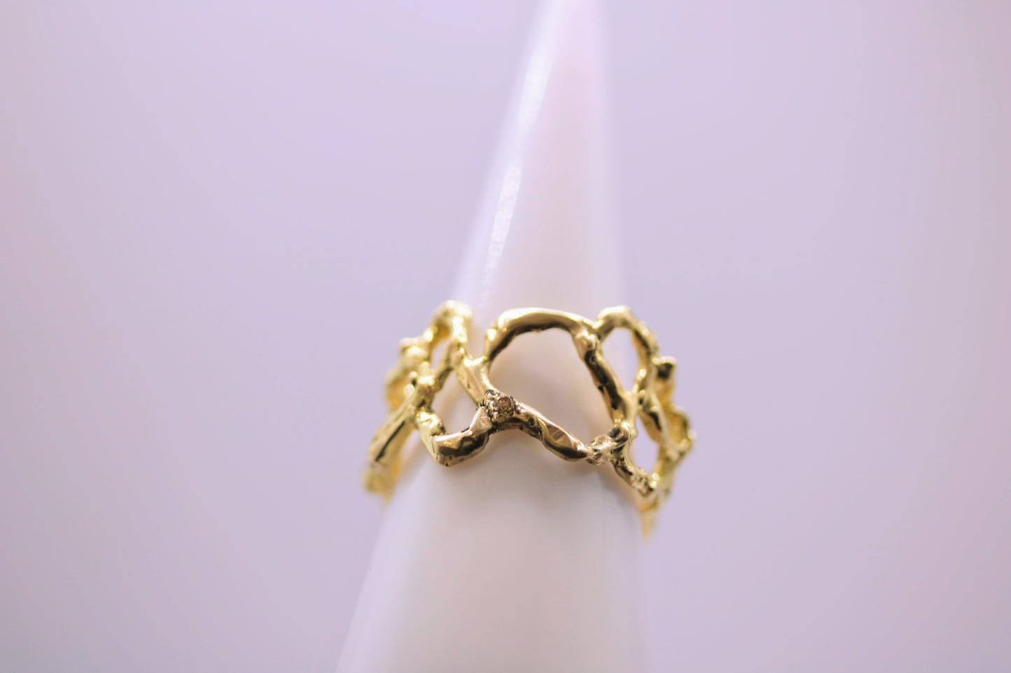 yellow diamond 18k gold statement ring