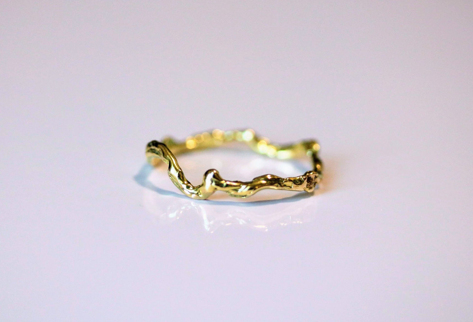 beautiful gold organic ring