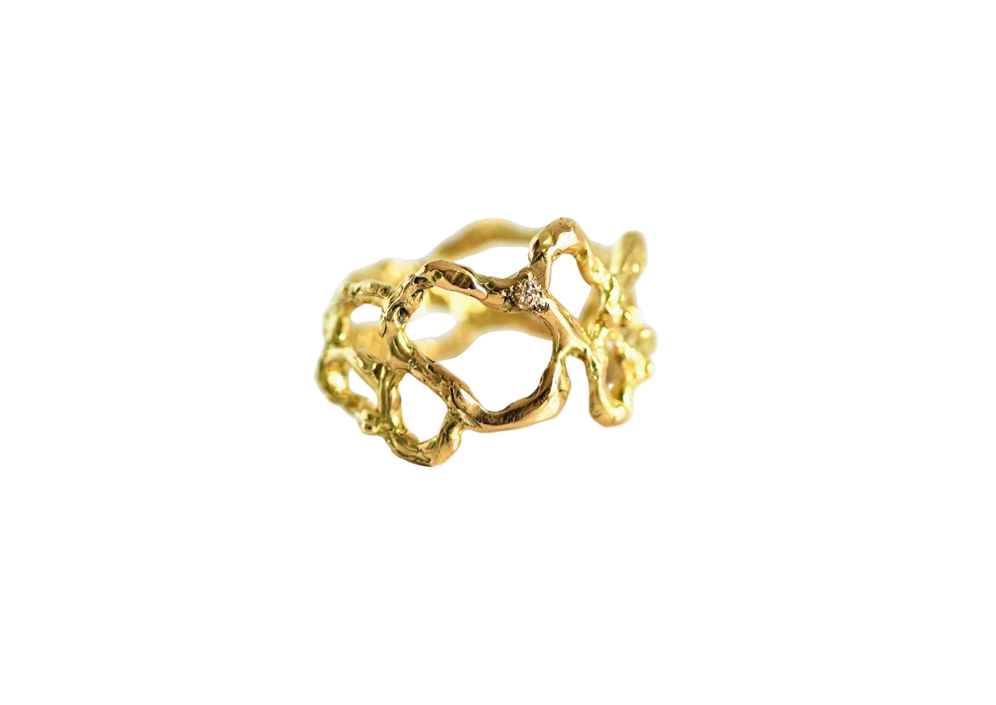 gold one of a kind statement ring