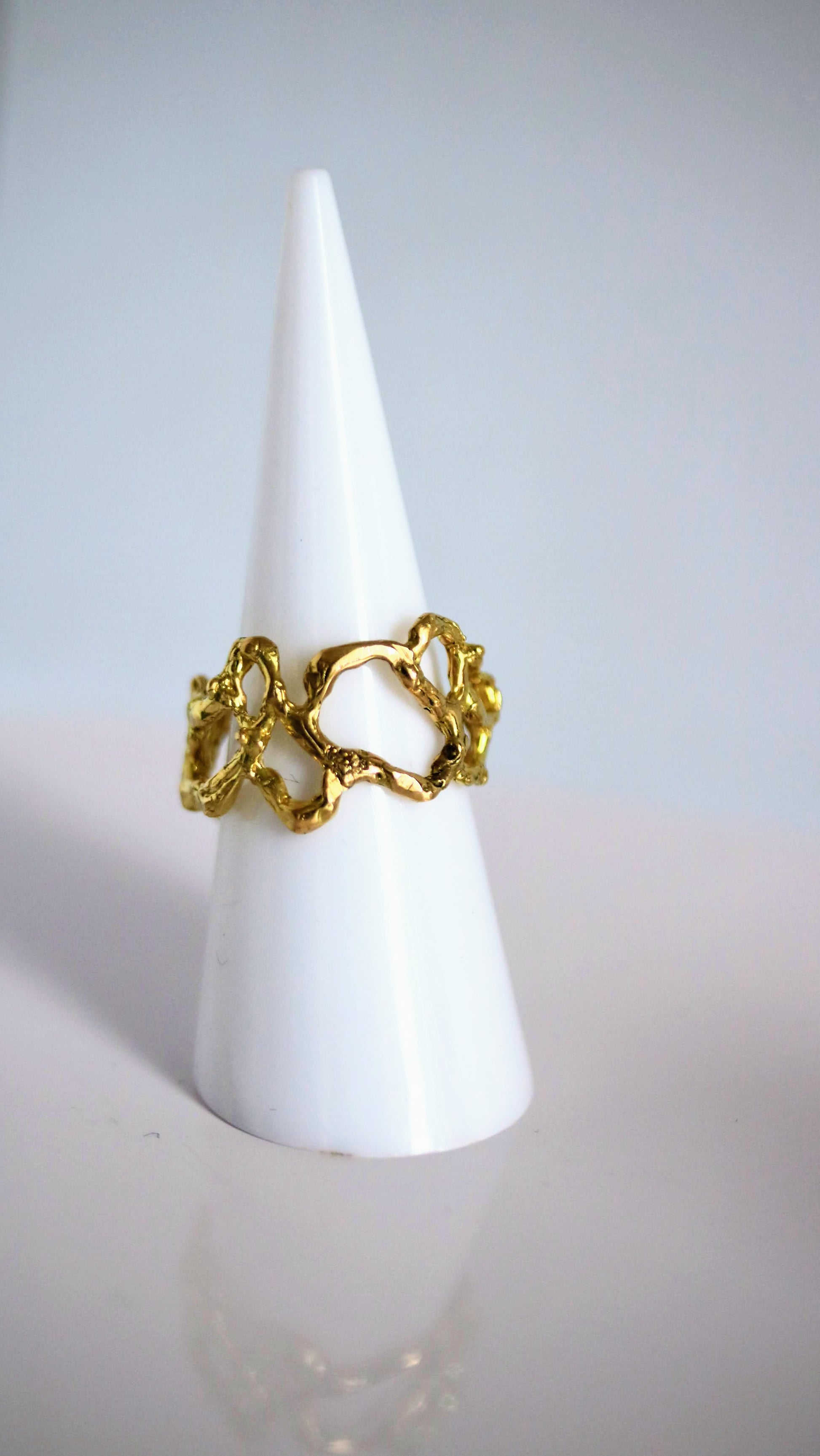 gold statement ring with yellow diamond