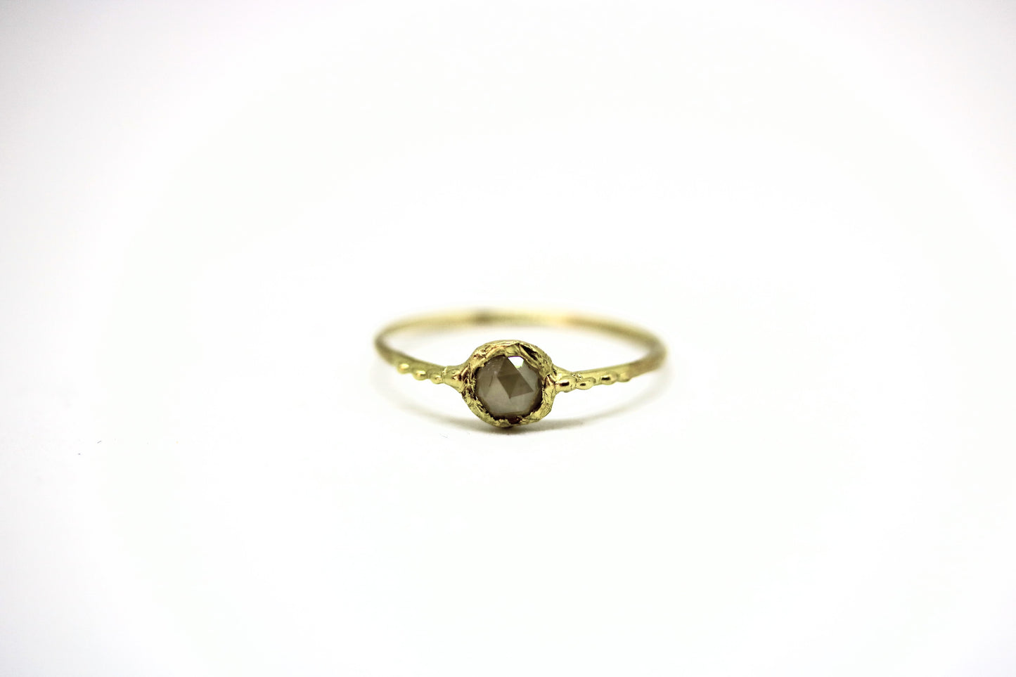 Gray diamond stacking ring