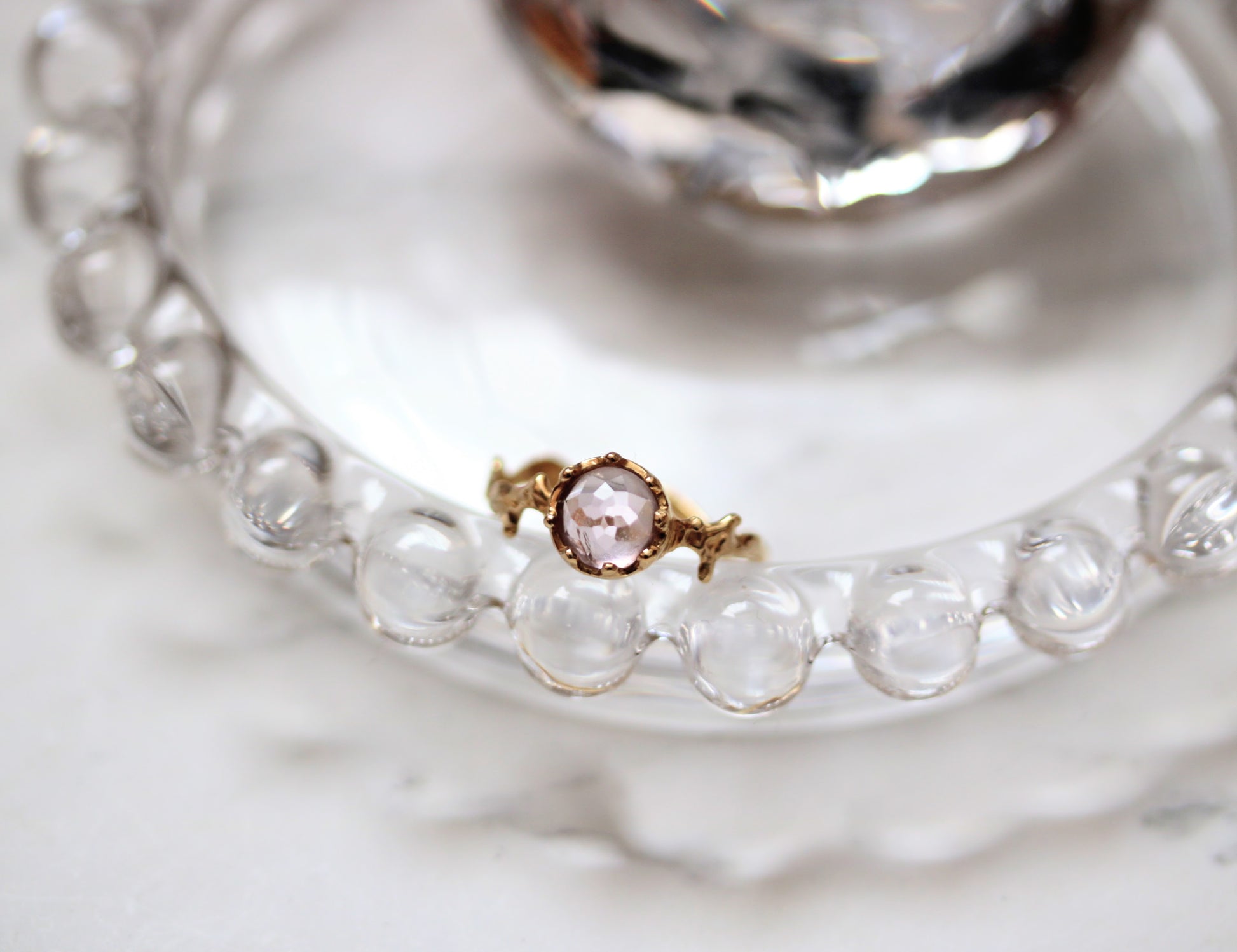 pink amethyst ring