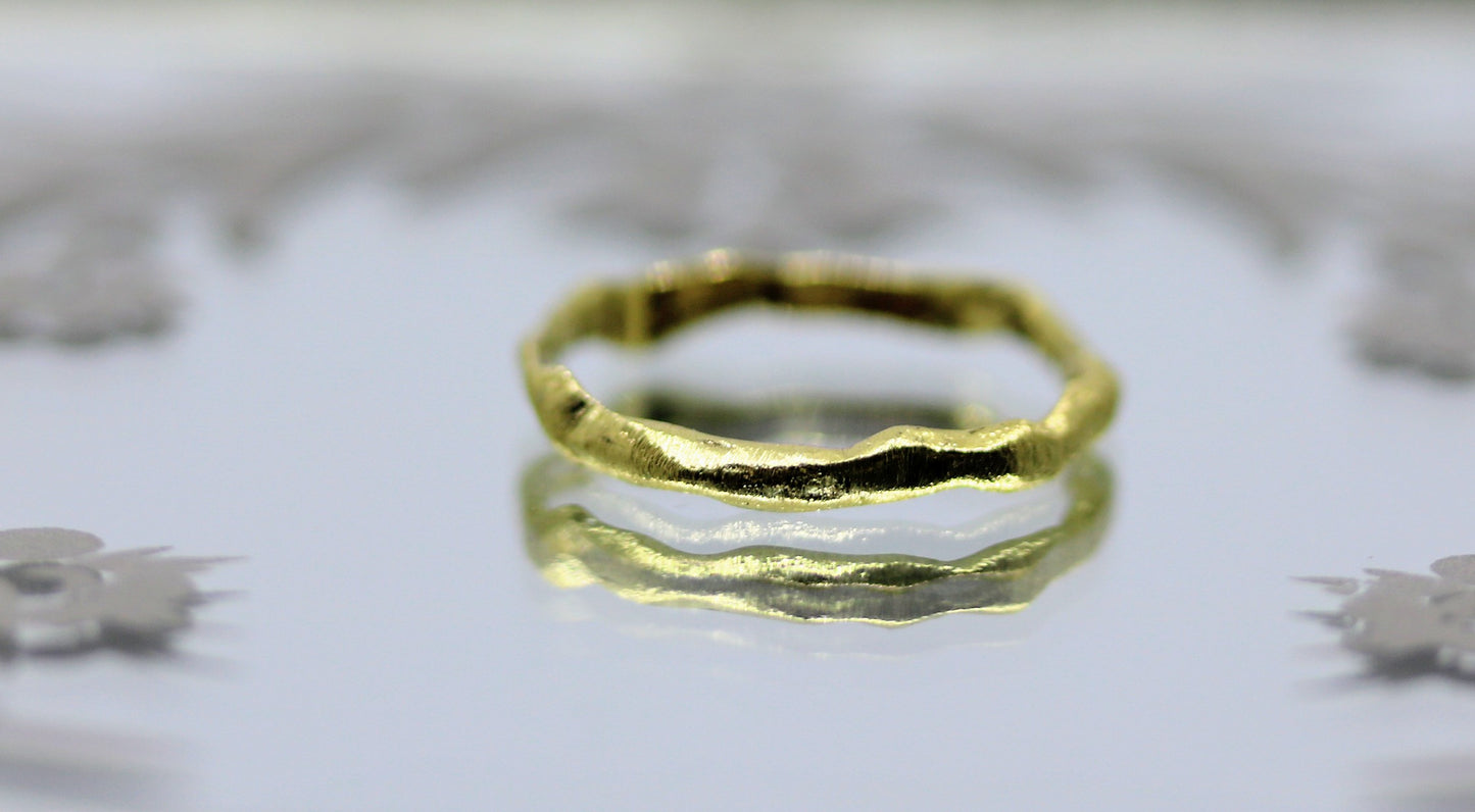 yellow textured ring
