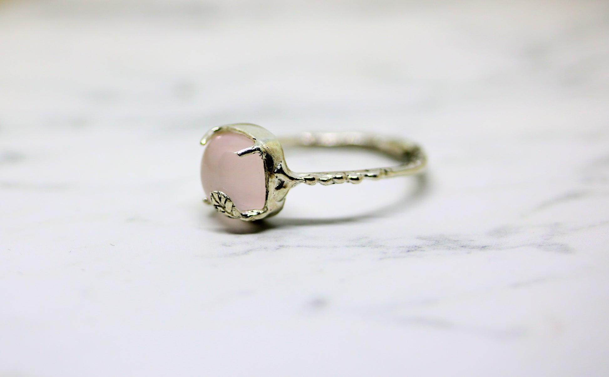 lovely rose quartz ring