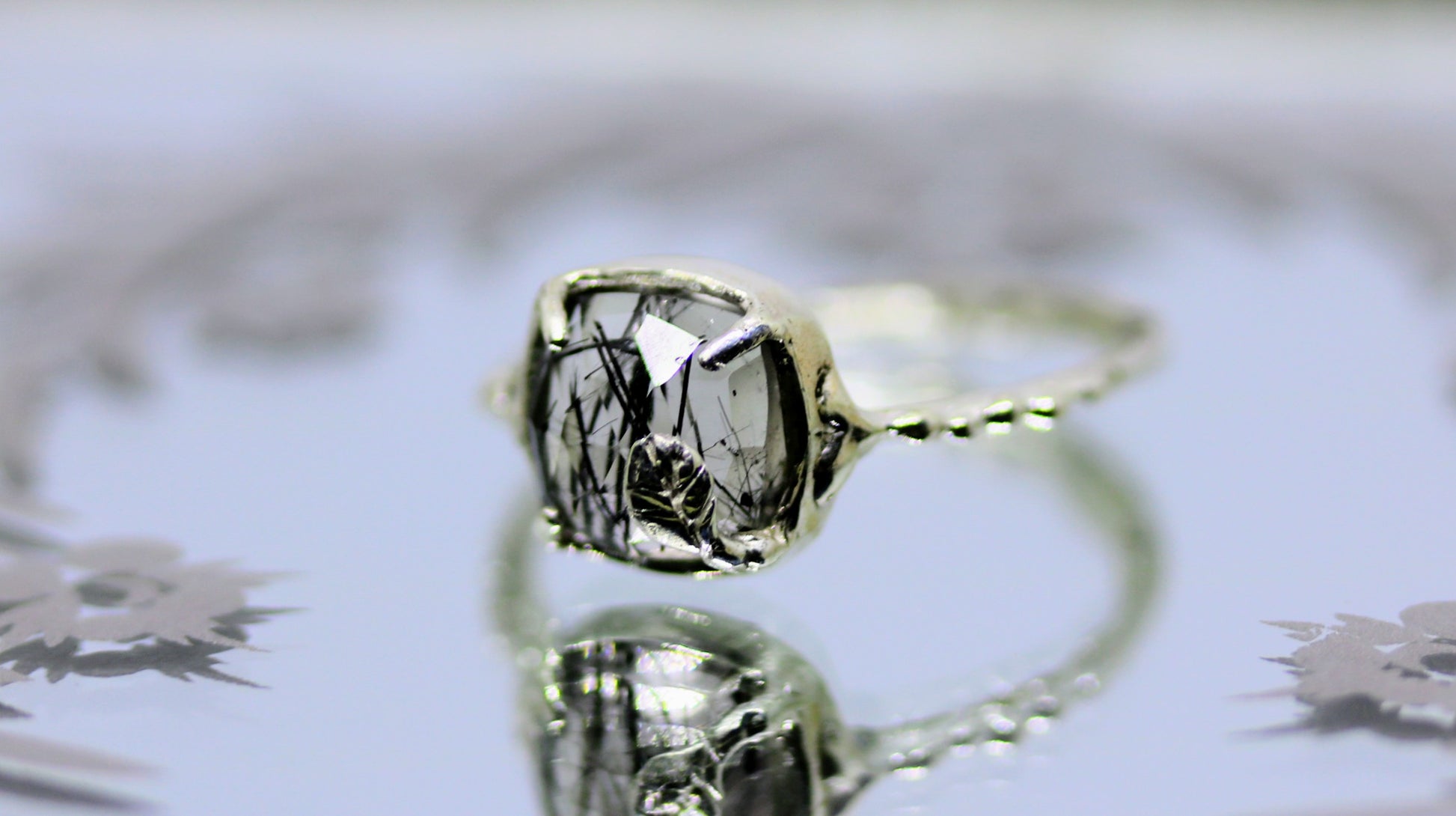 rutile stone ring