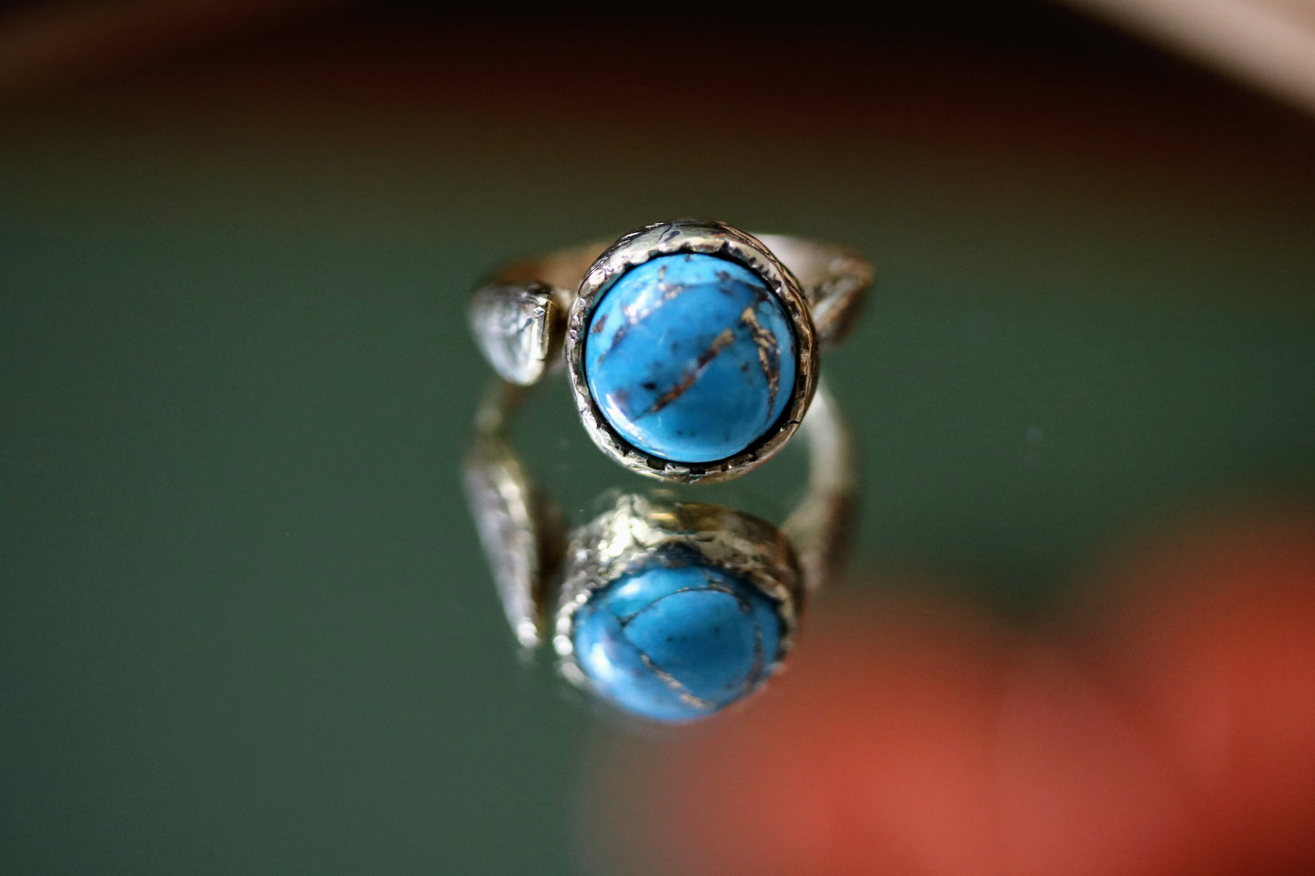 copper turquoise ring