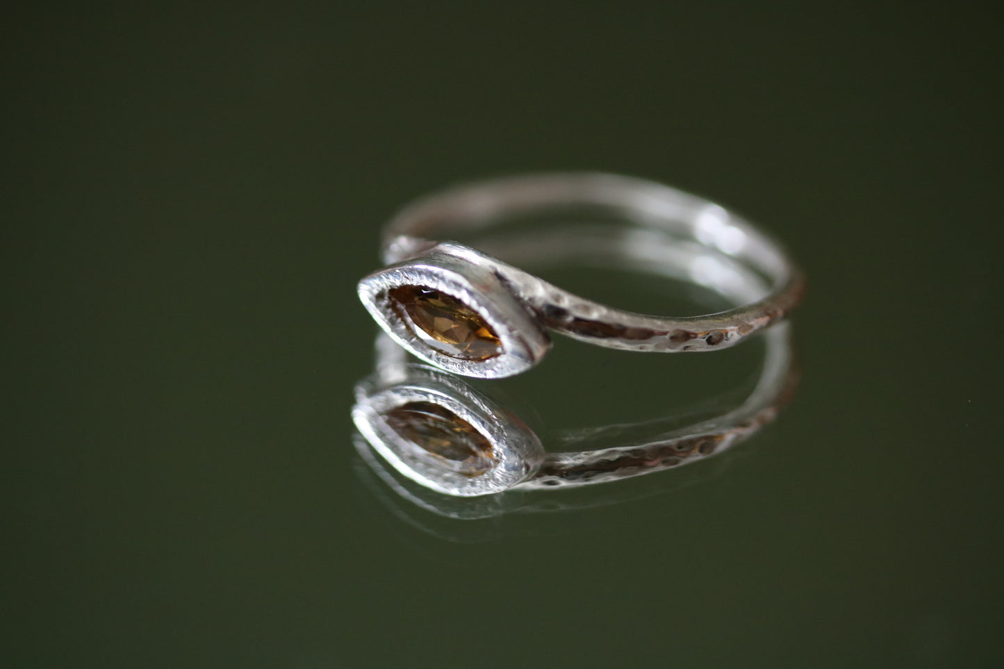 khaki brown gem ring