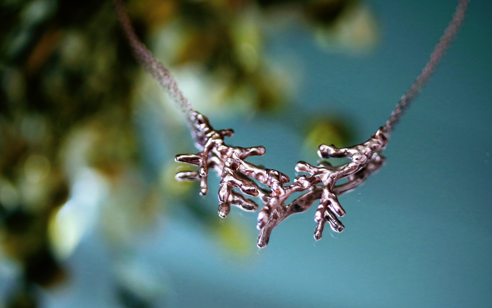 pink coral reef necklace