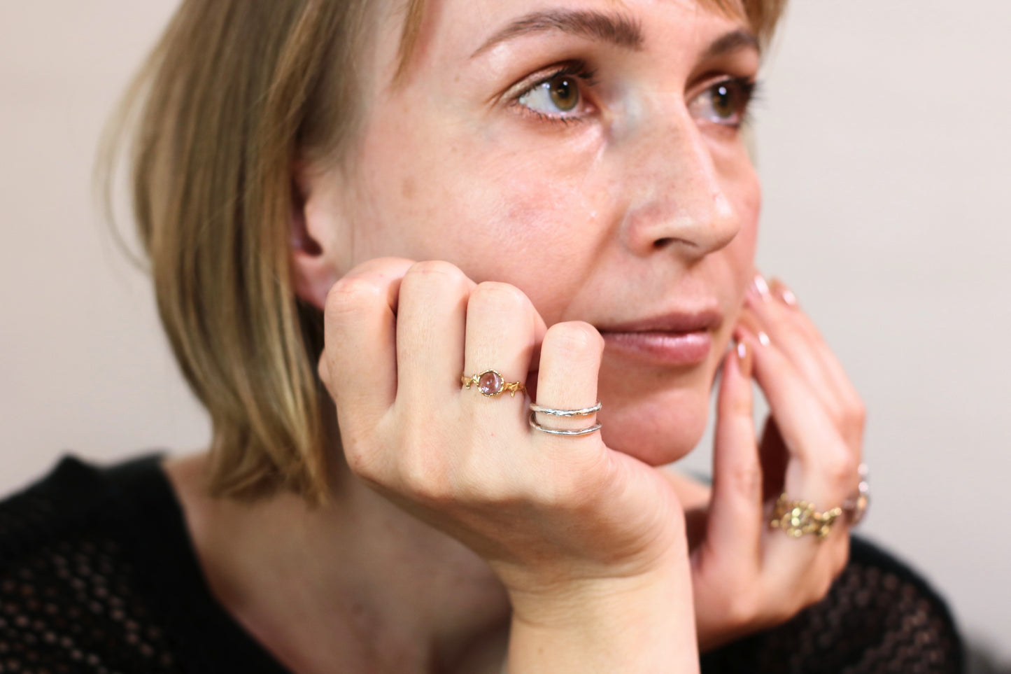 gold and silver ring