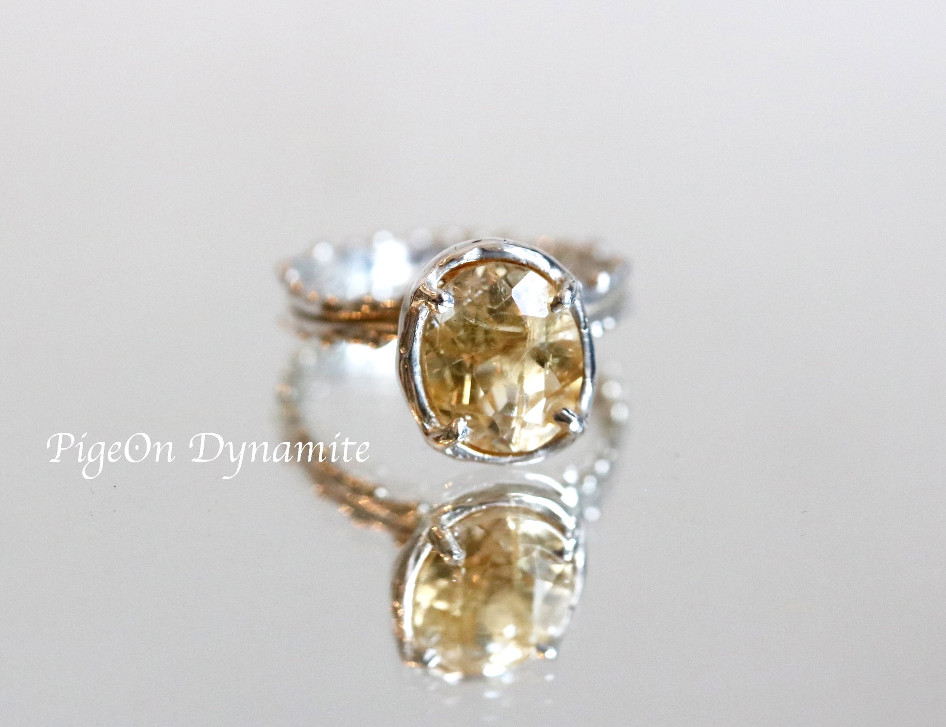 citrine 925sterling silver