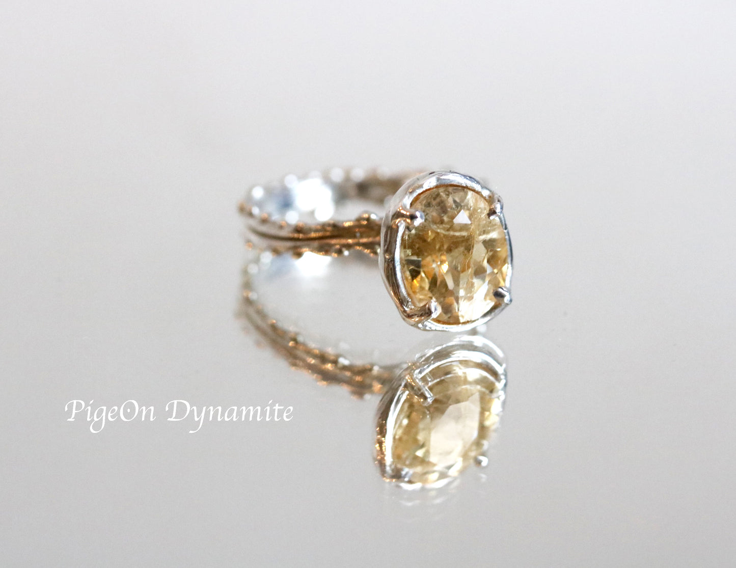 citrine silver ring