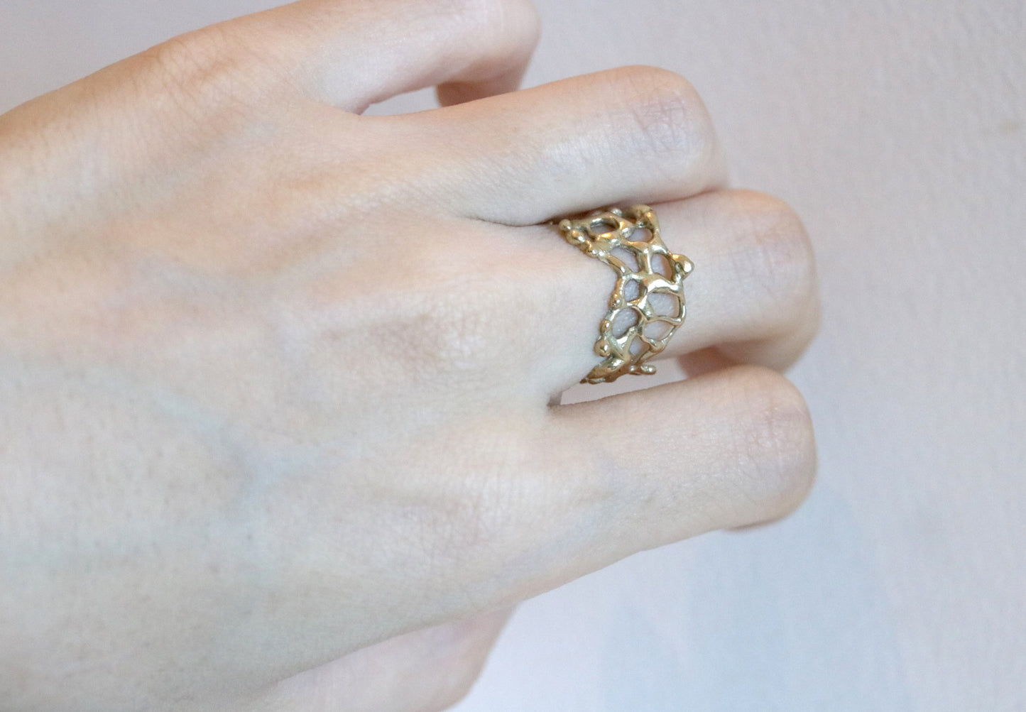 Organic Lace Ring "Jukai" Size 6.5