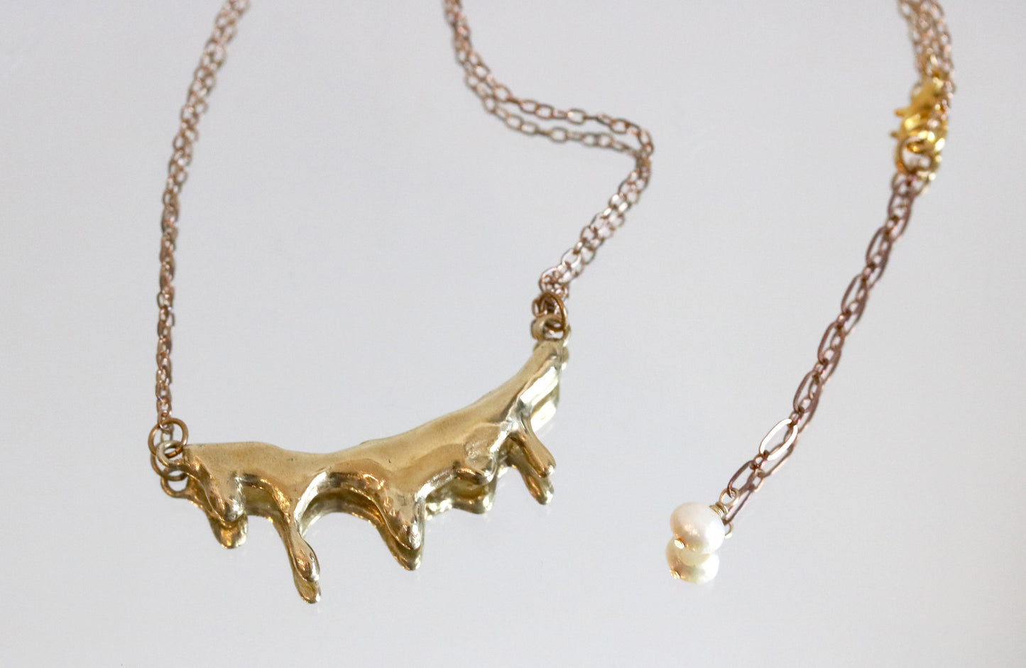 Melted Metal Stream Necklace