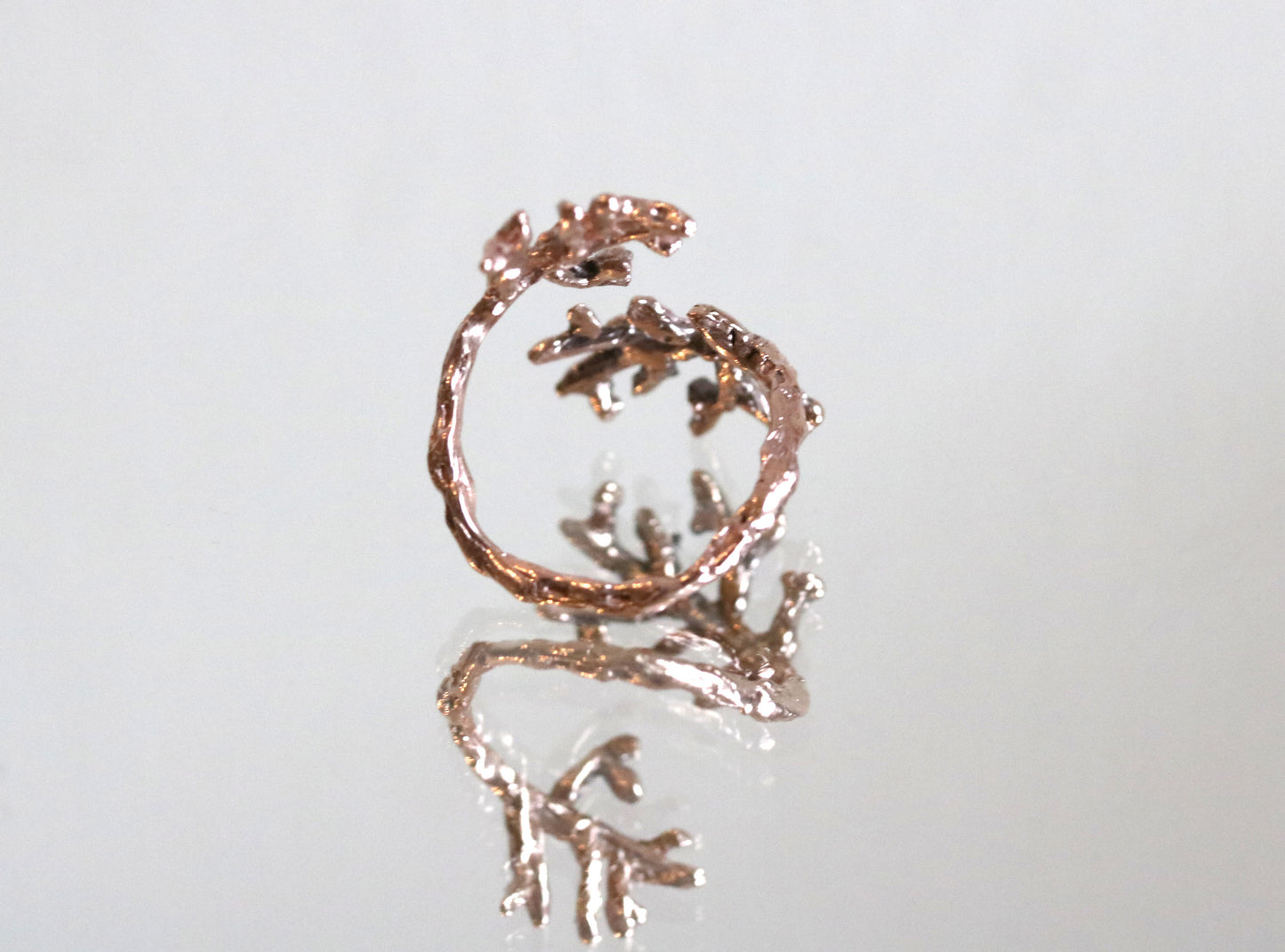 rose gold coral reef ring