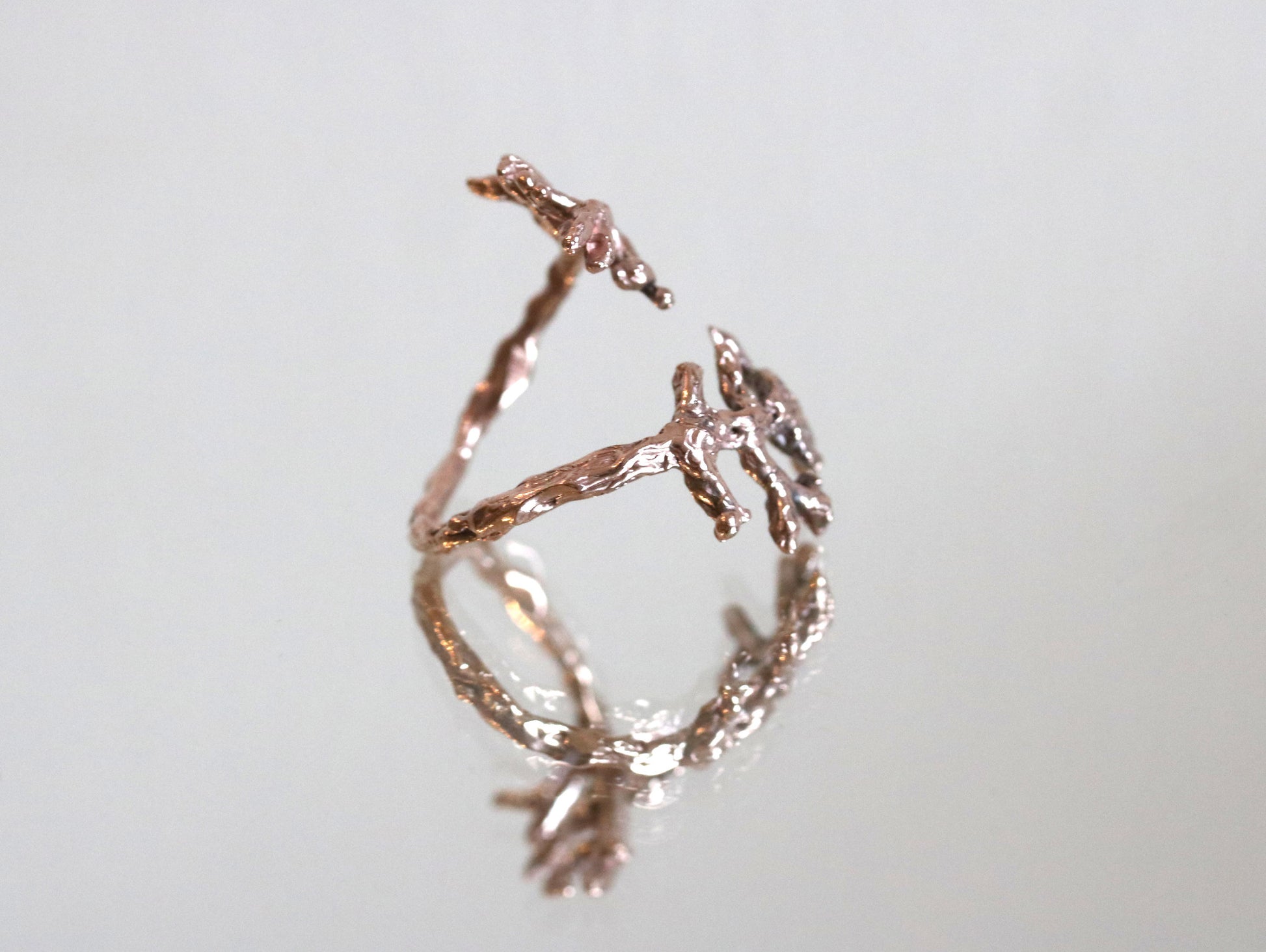 pink gold open ring