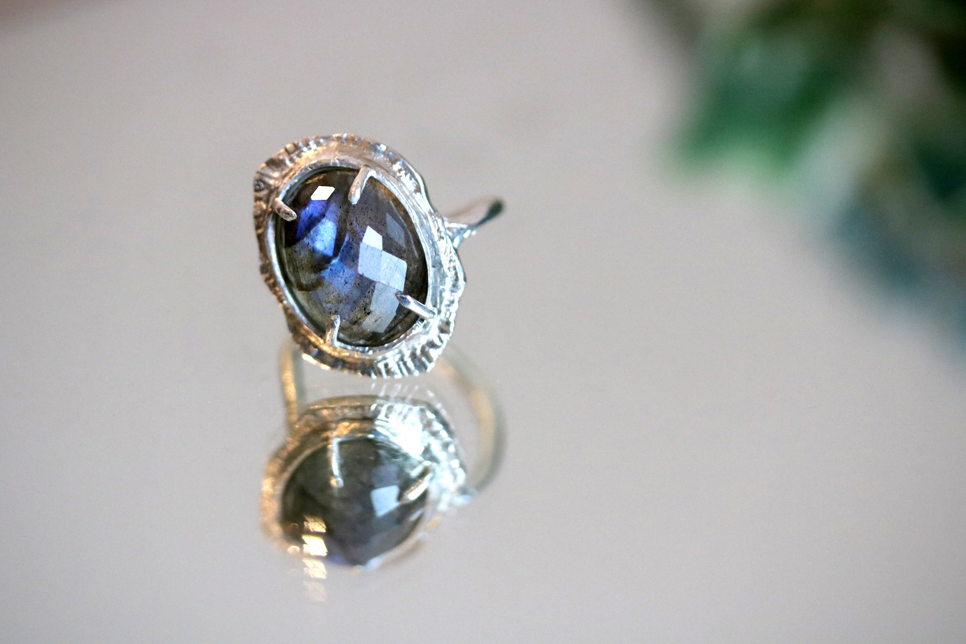 large labradorite ring