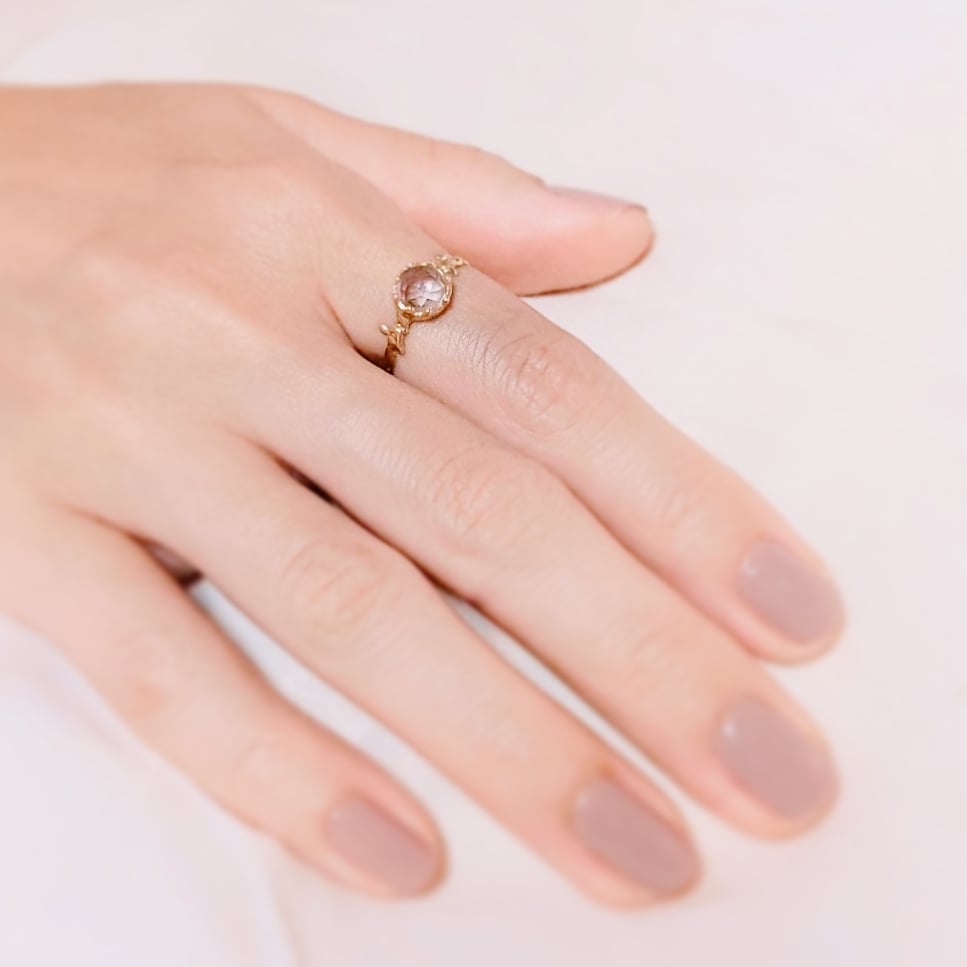 Pink Amethyst Promise Ring