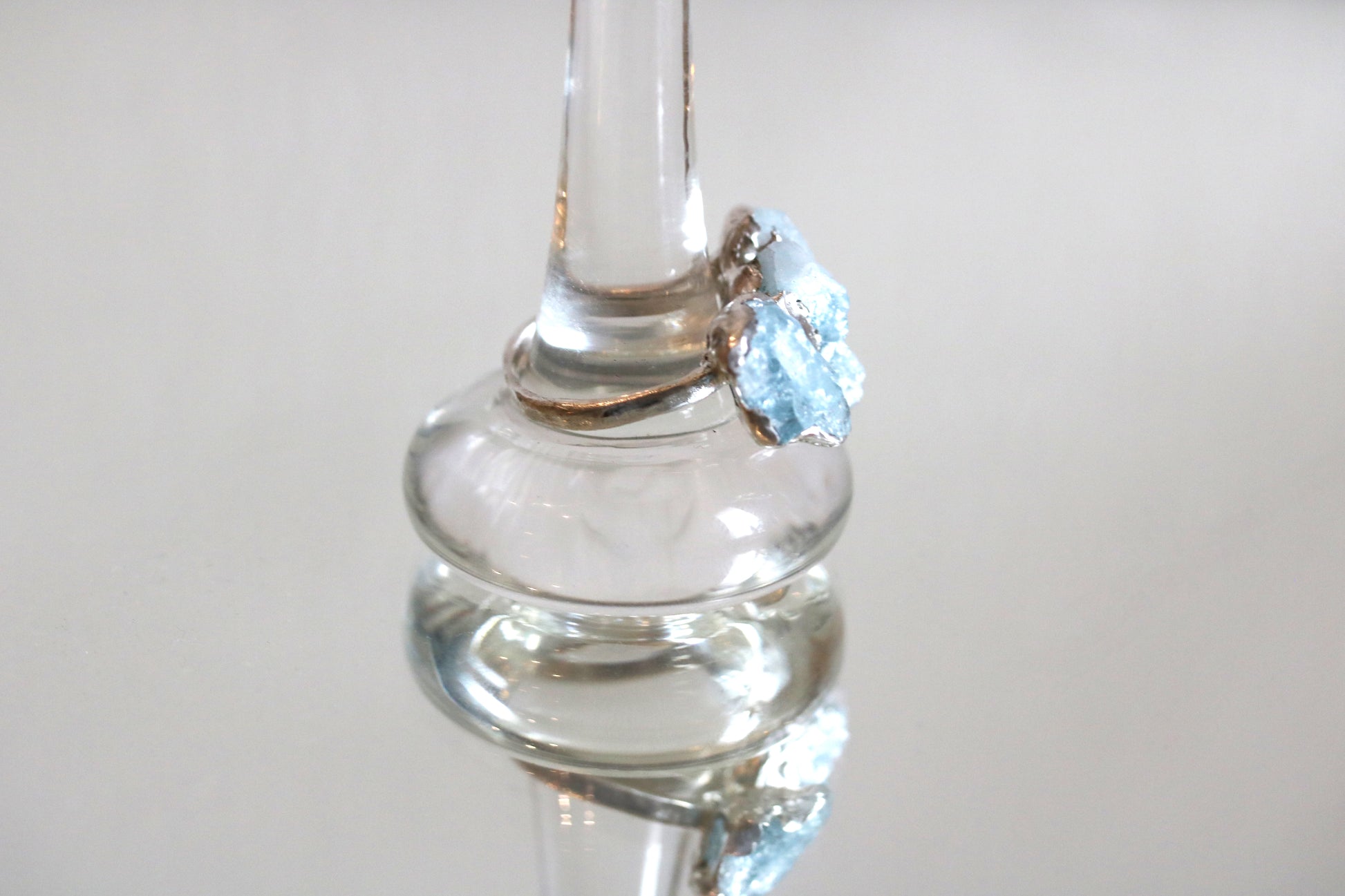 rough aquamarine ring