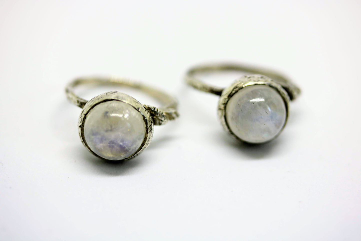 silver moonstone ring