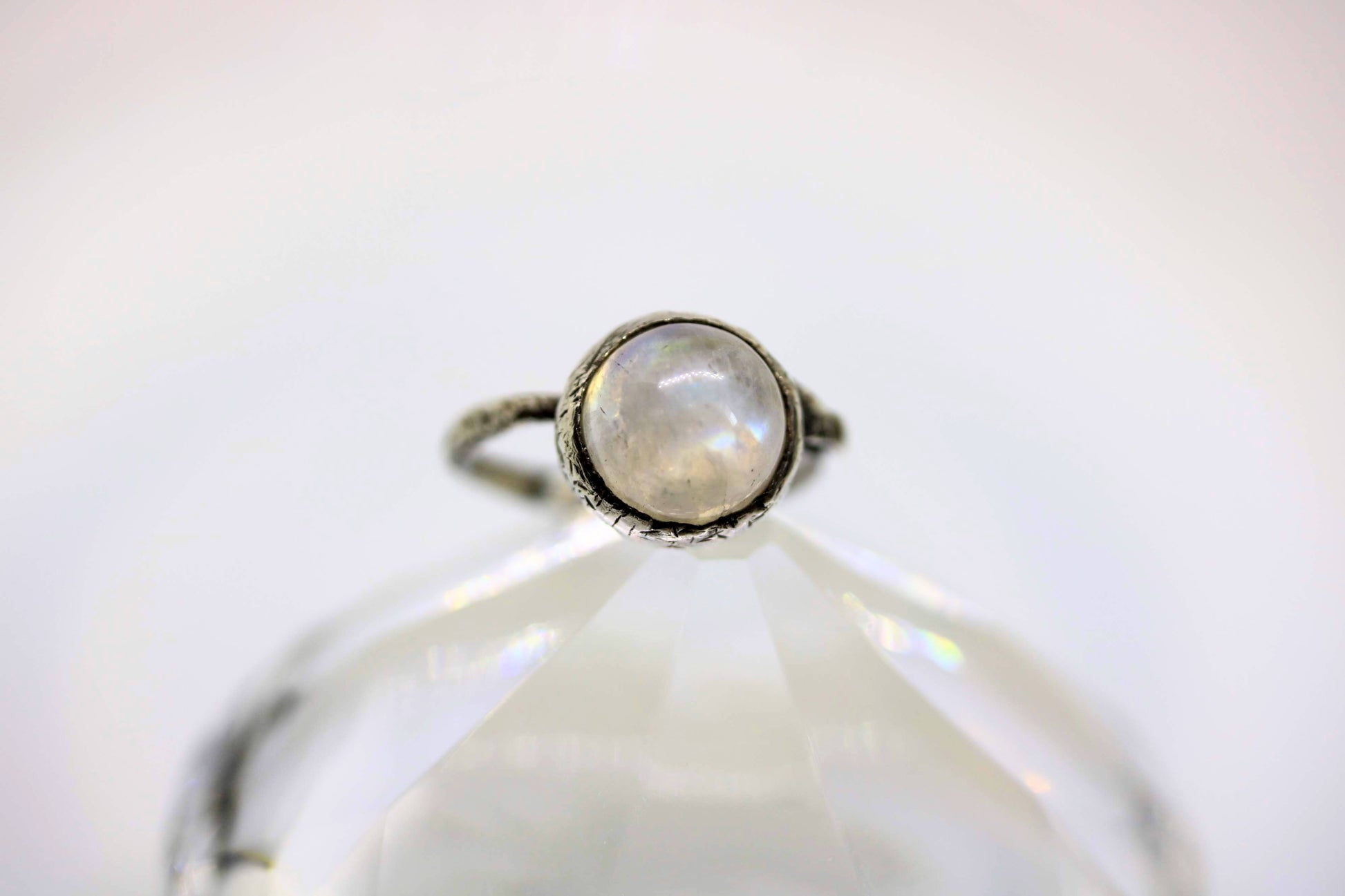 rainbow moonstone ring