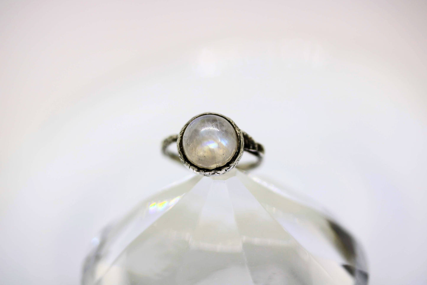 rainbow moonstone ring