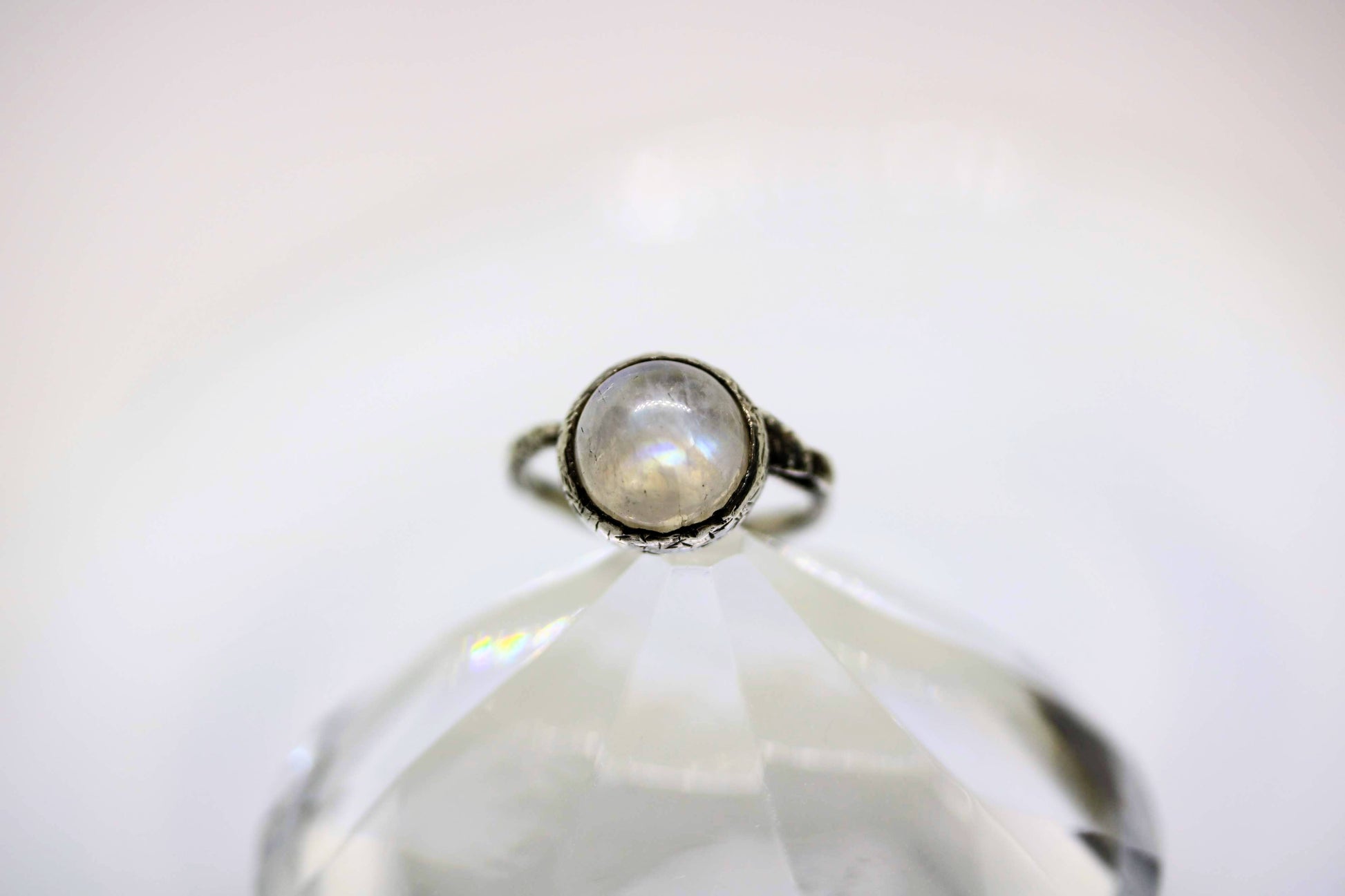 rainbow moonstone ring