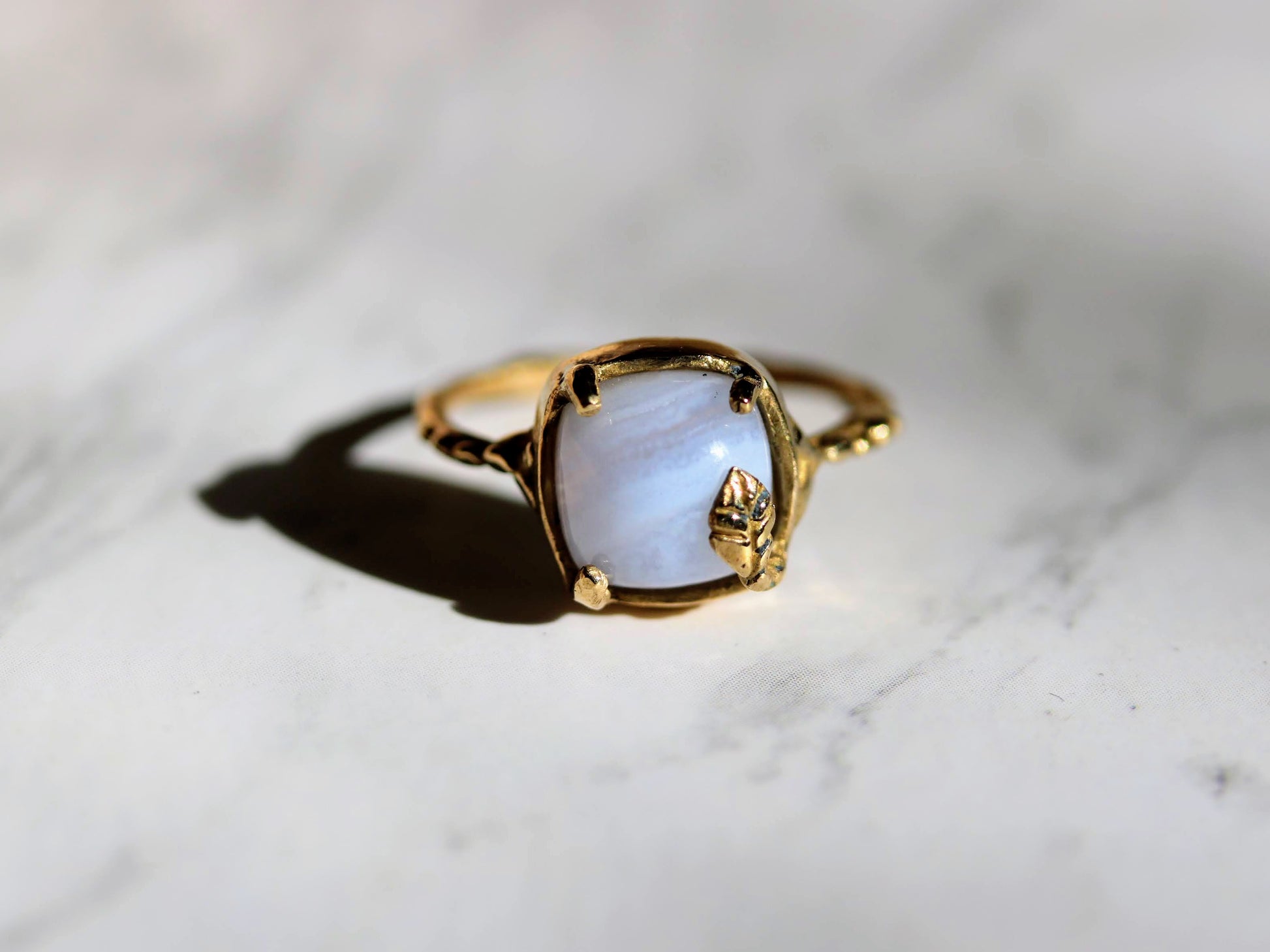 dainty lavender agate ring