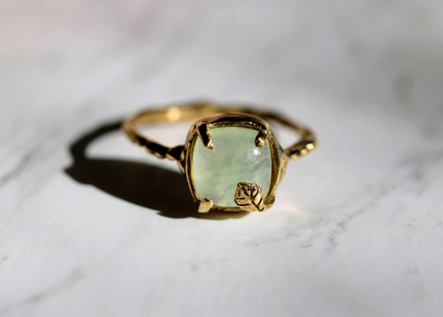 green prehnite ring