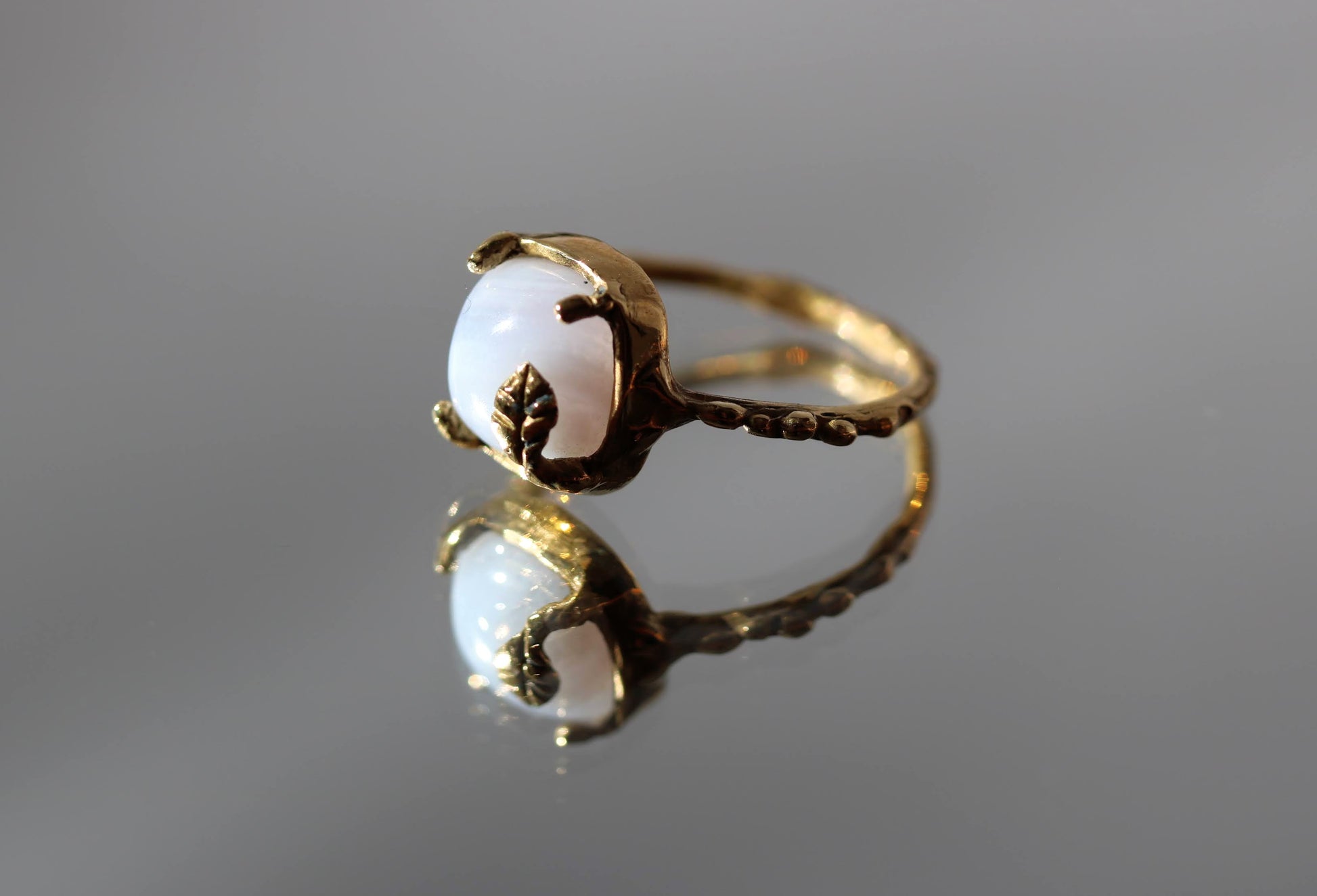 lavender agate ring