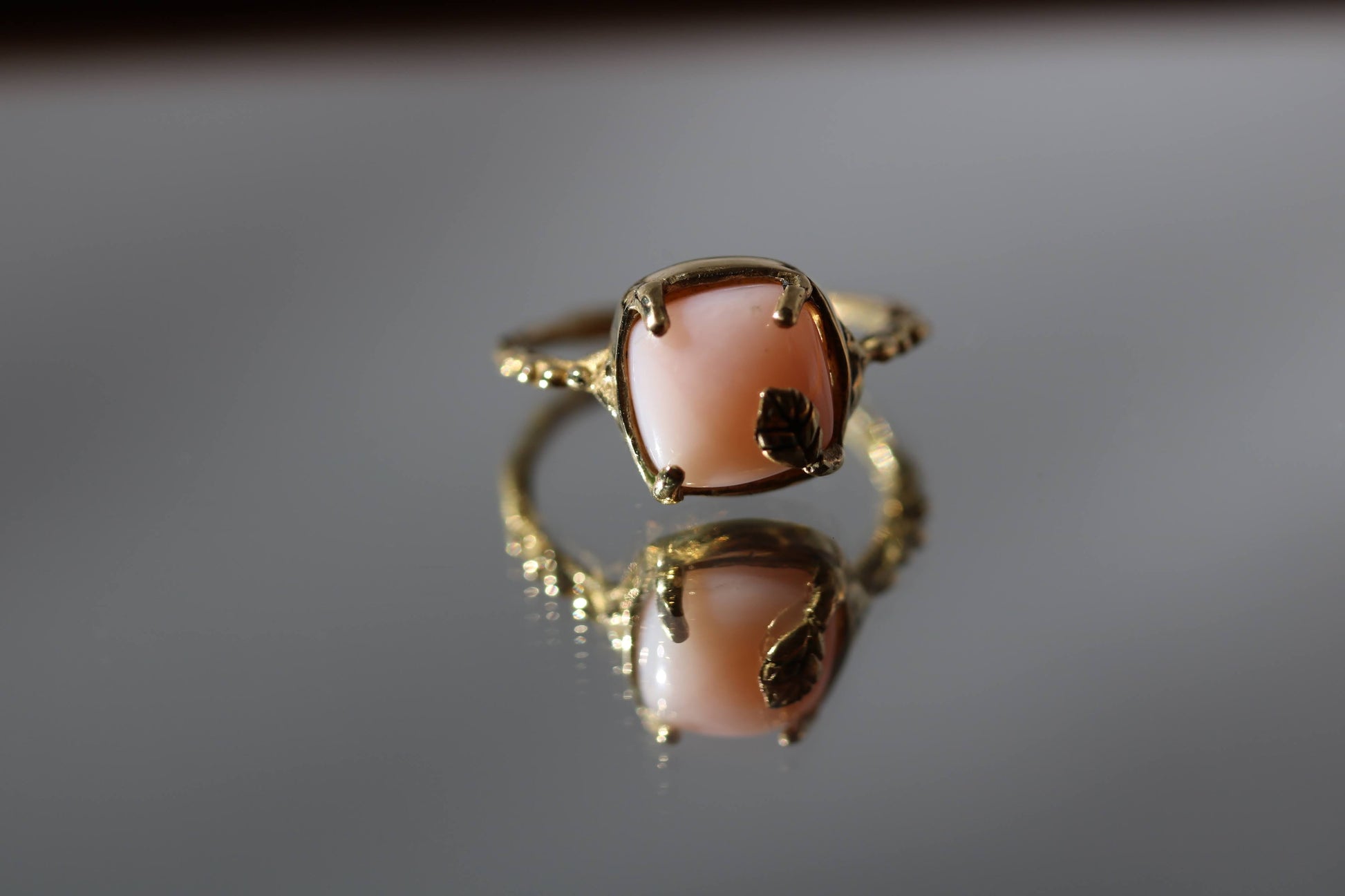 pink opal ring