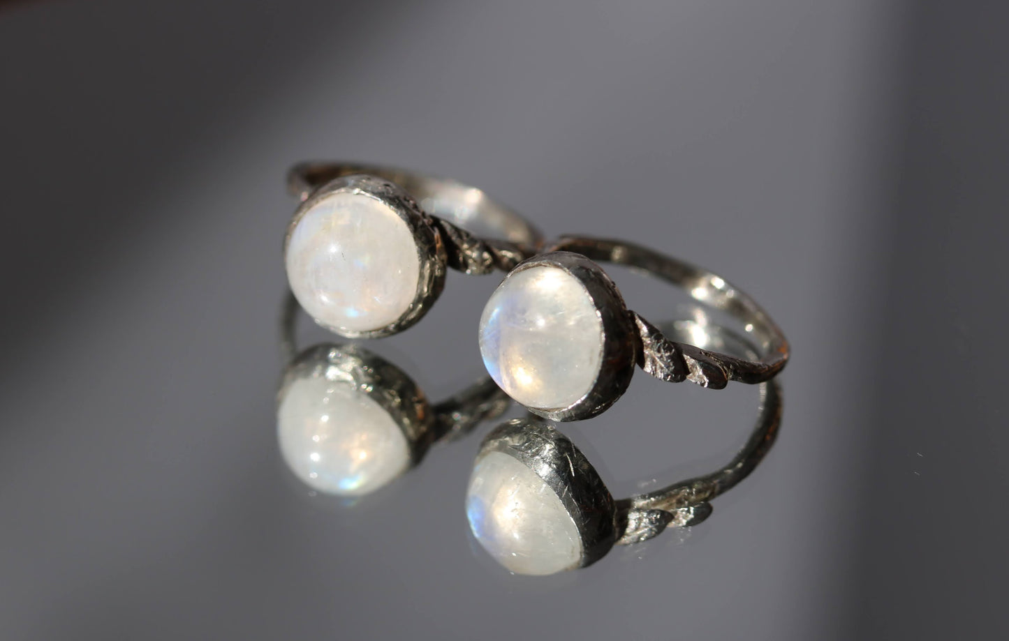 moonstone silver ring