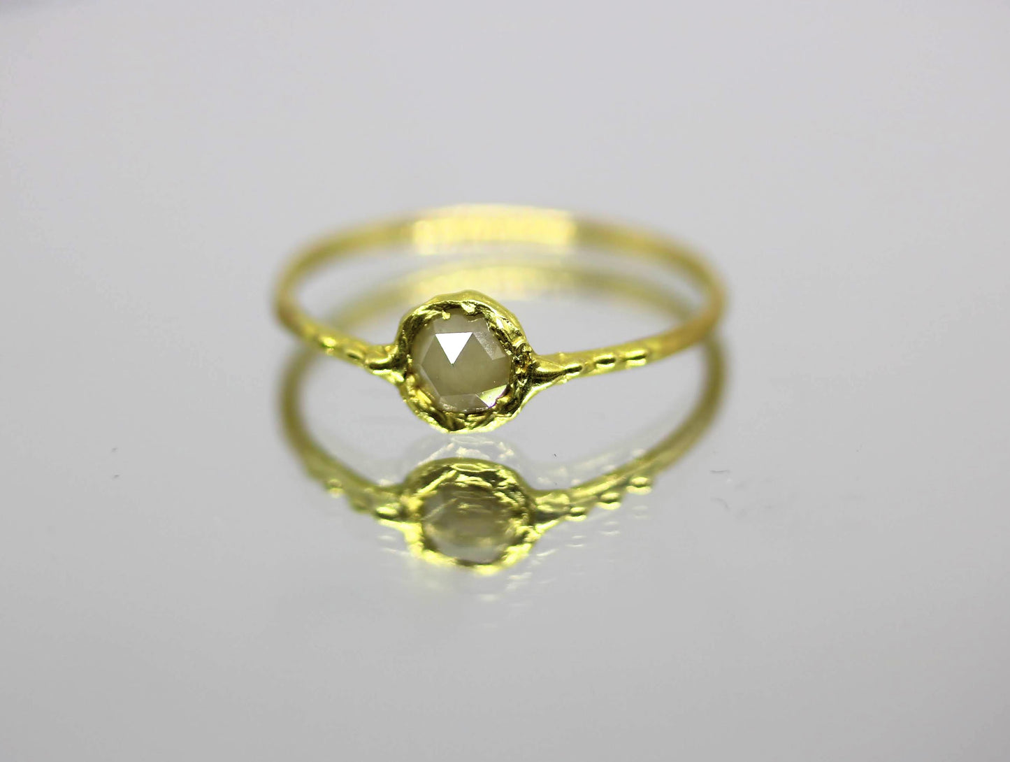 rose cut diamond ring