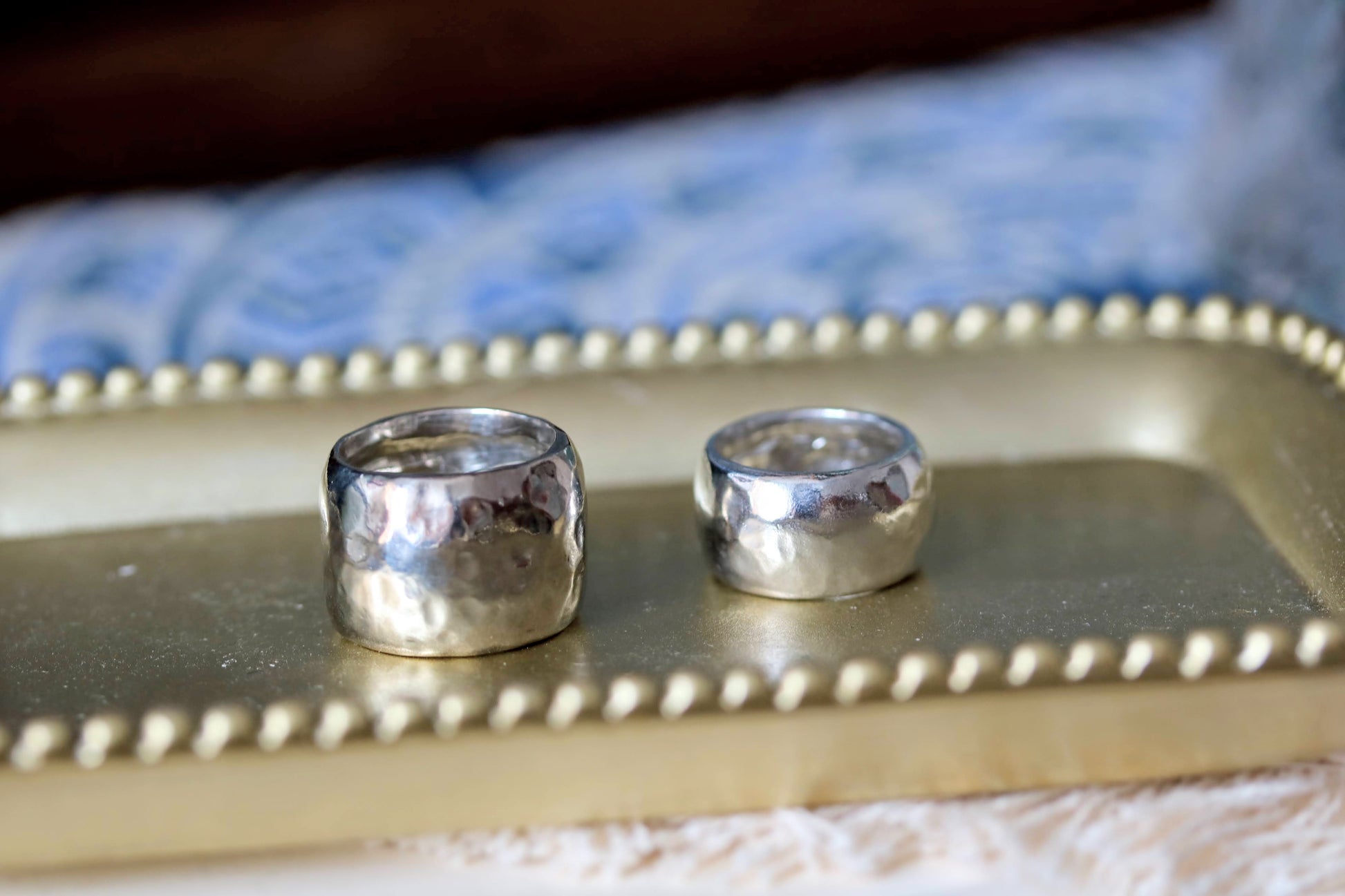 hammering chunky silver ring