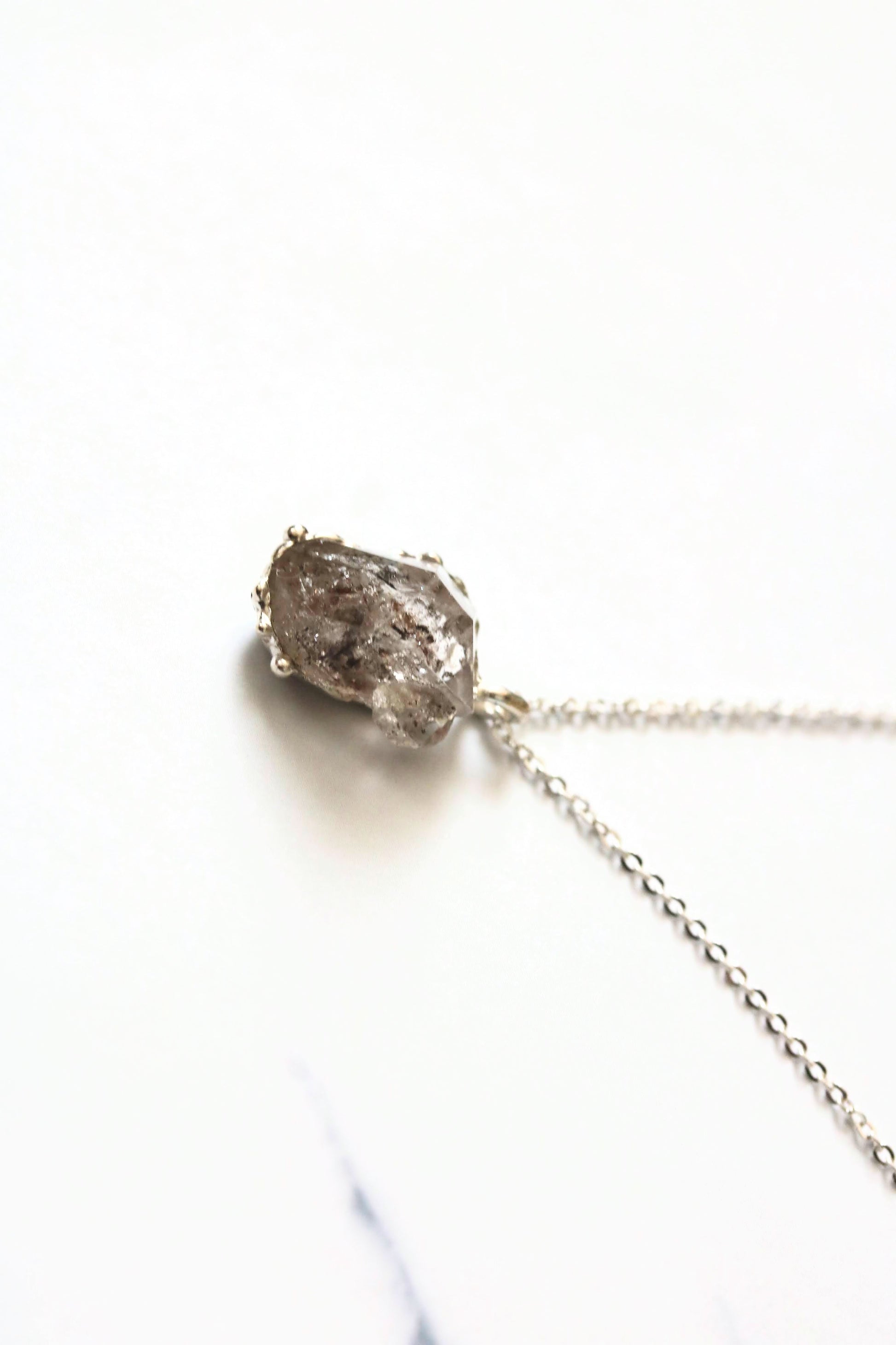 natural herkimer diamond with inclusion