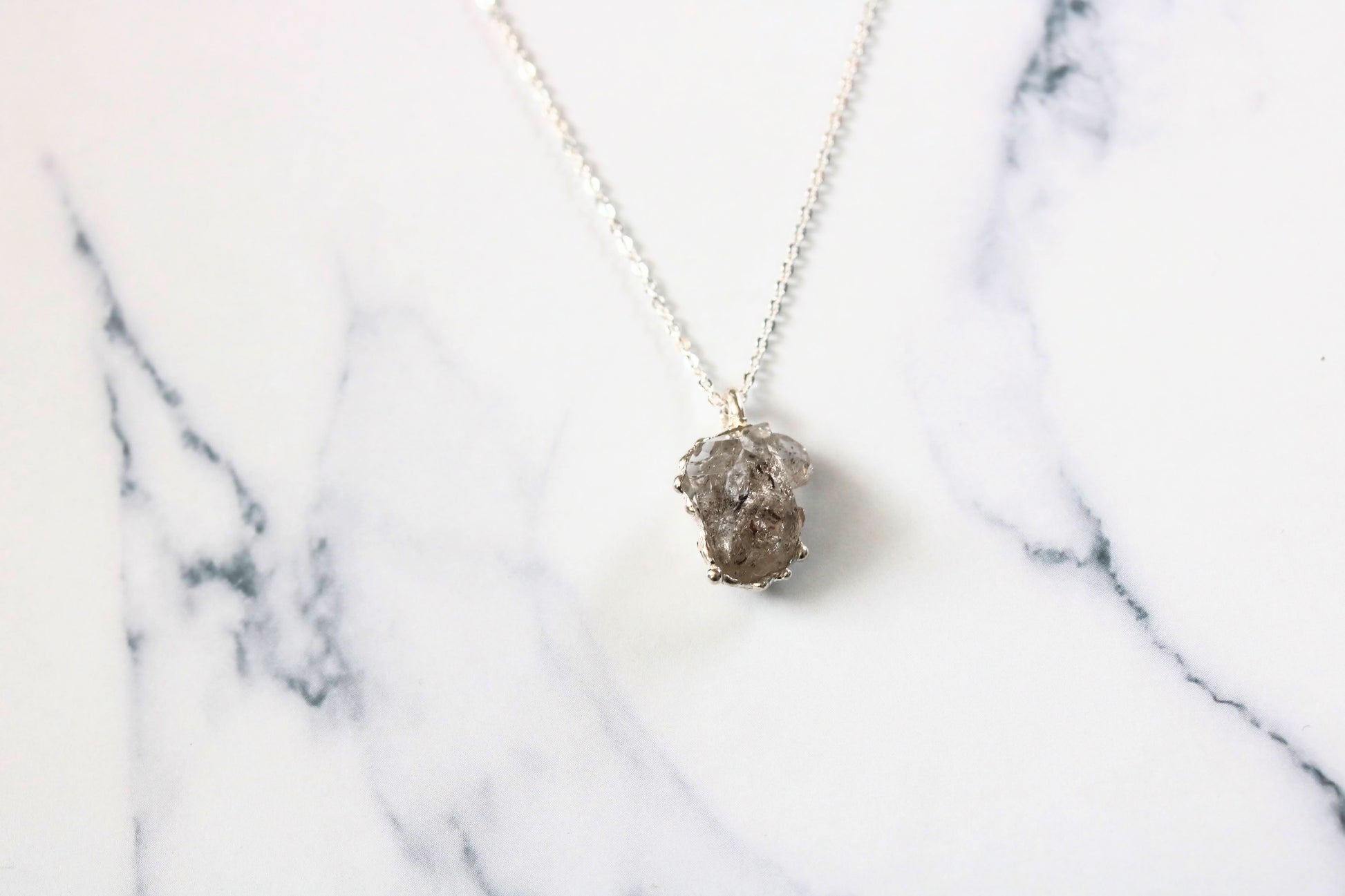 large herkimer diamond necklace