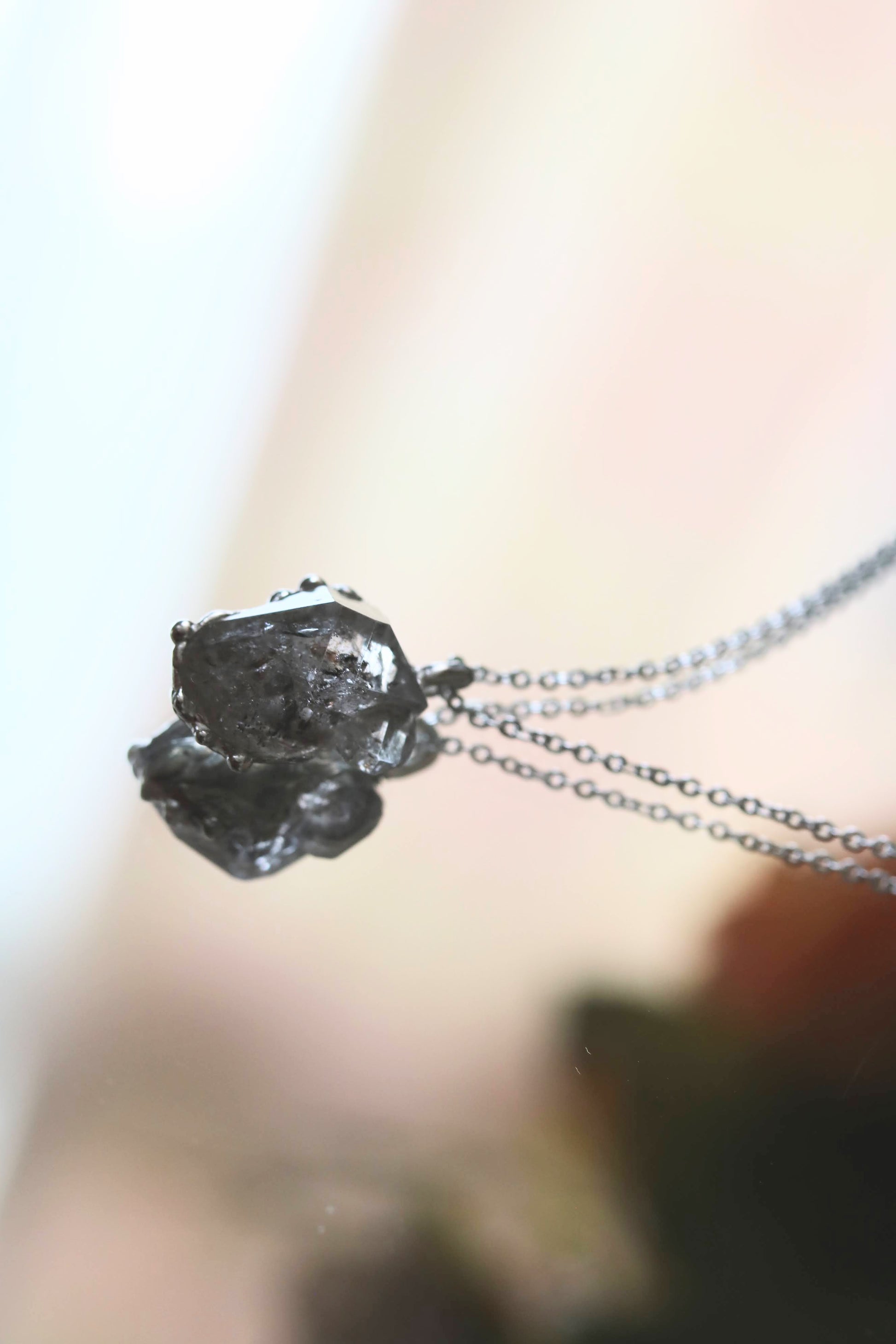 one of a kind large herkimer necklace