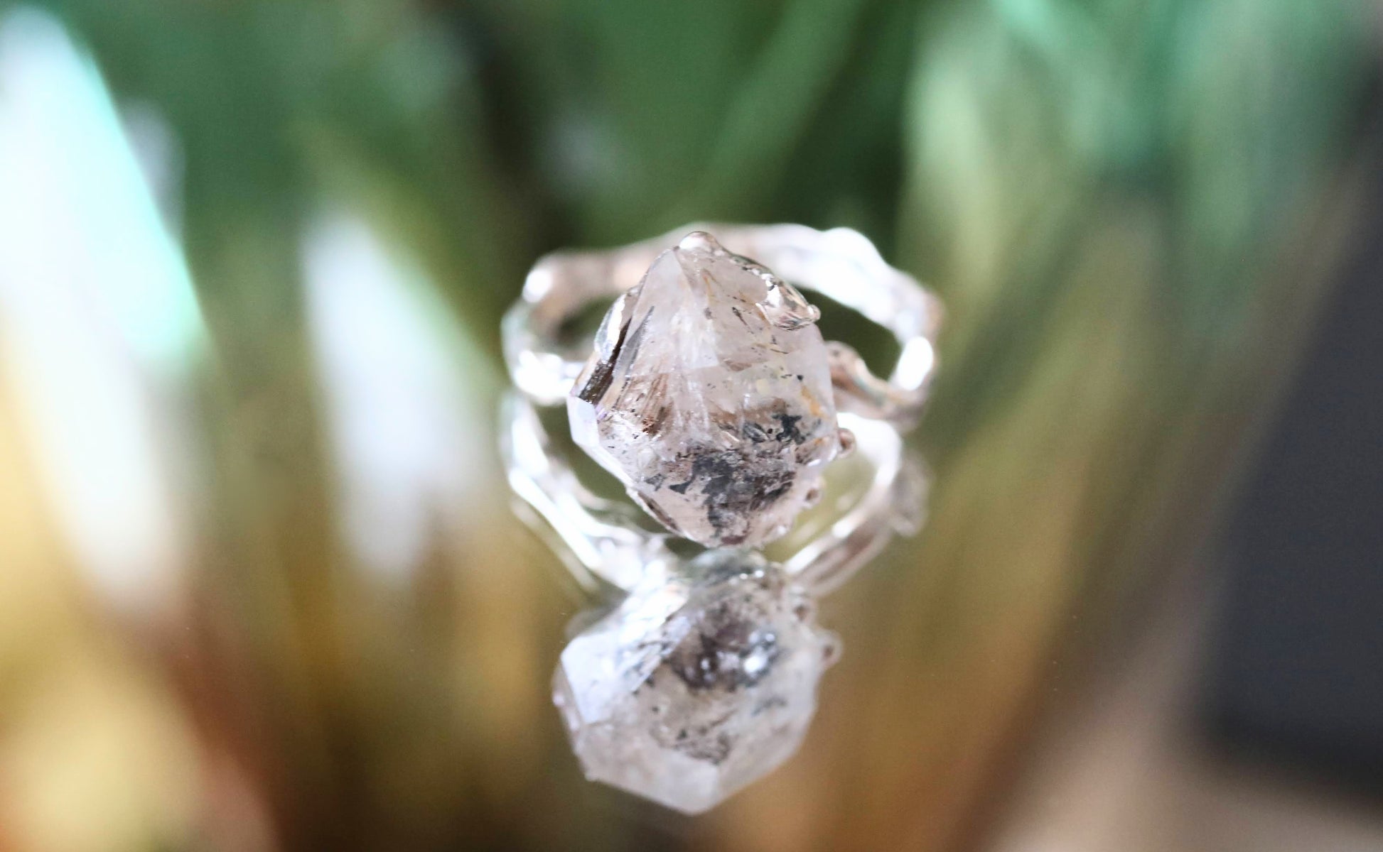 large herkimer quartz ring