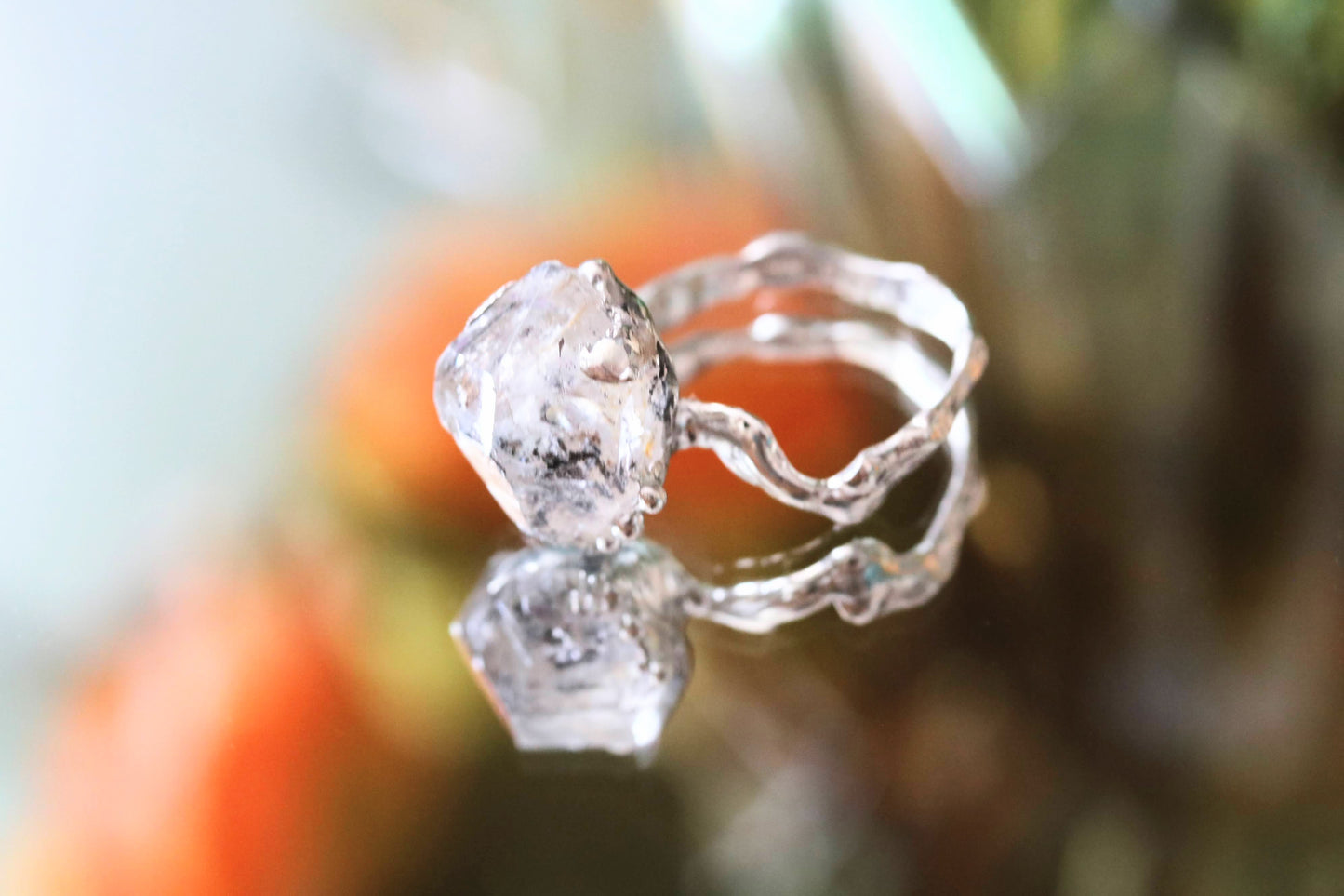large herkimer diamond ring