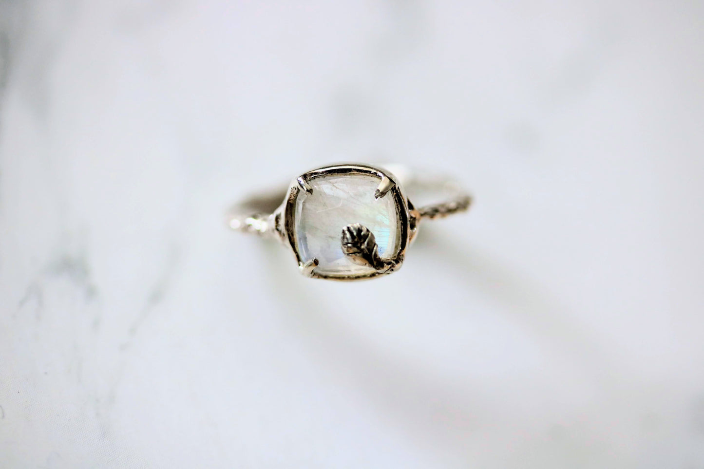 moonstone silver ring