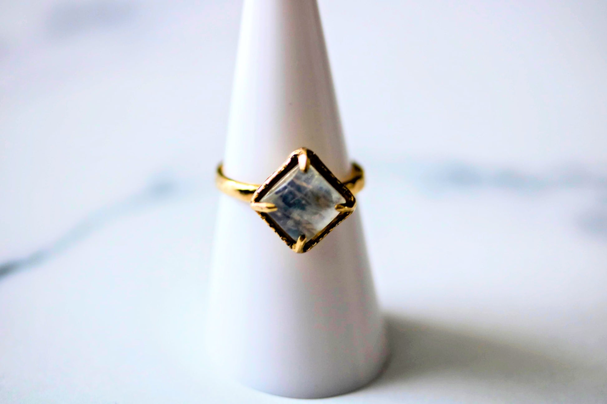 dia moonstone solitaire ring