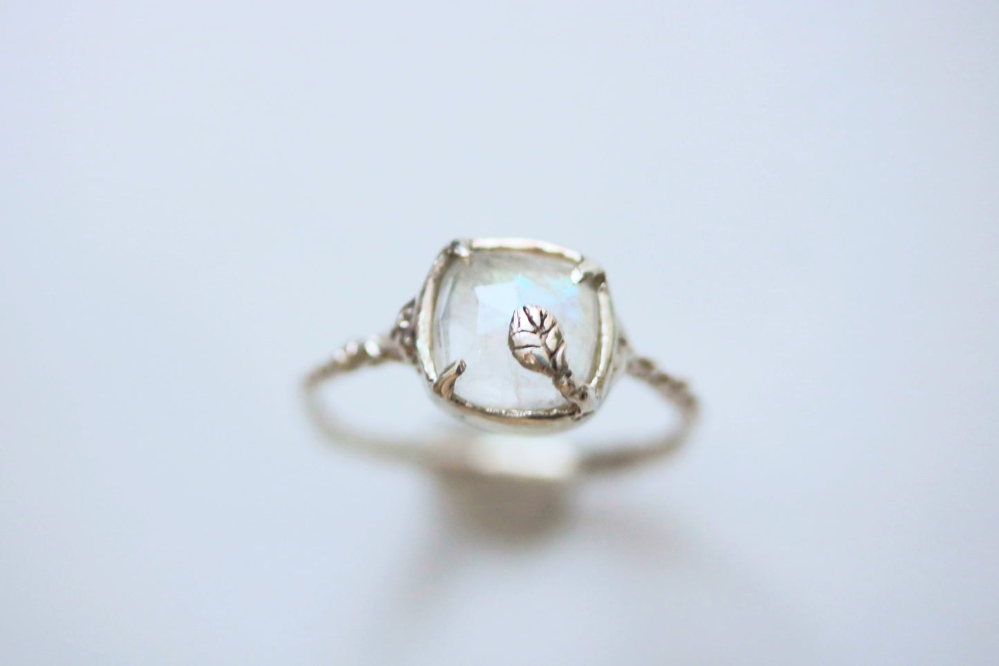 moonstone silver ring