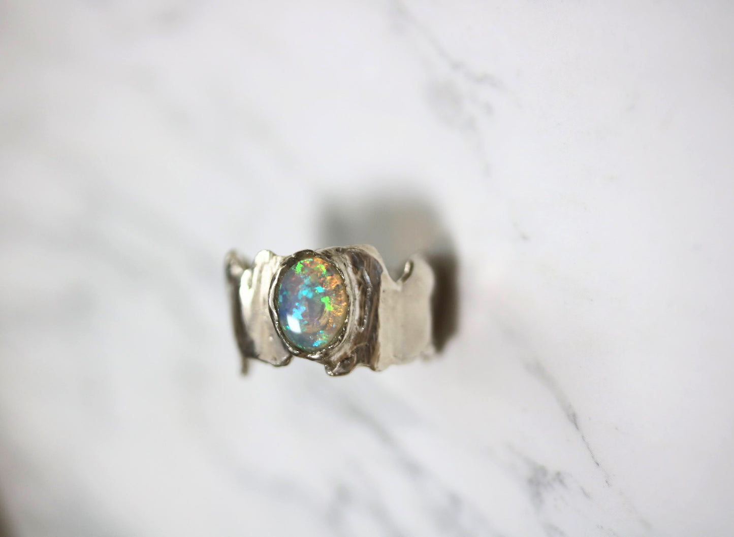 OPAL SILVER RING