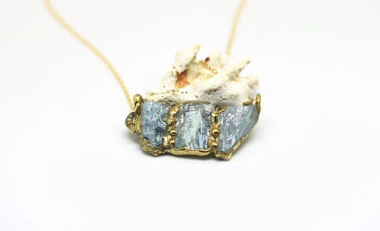 aquamarine statement necklace