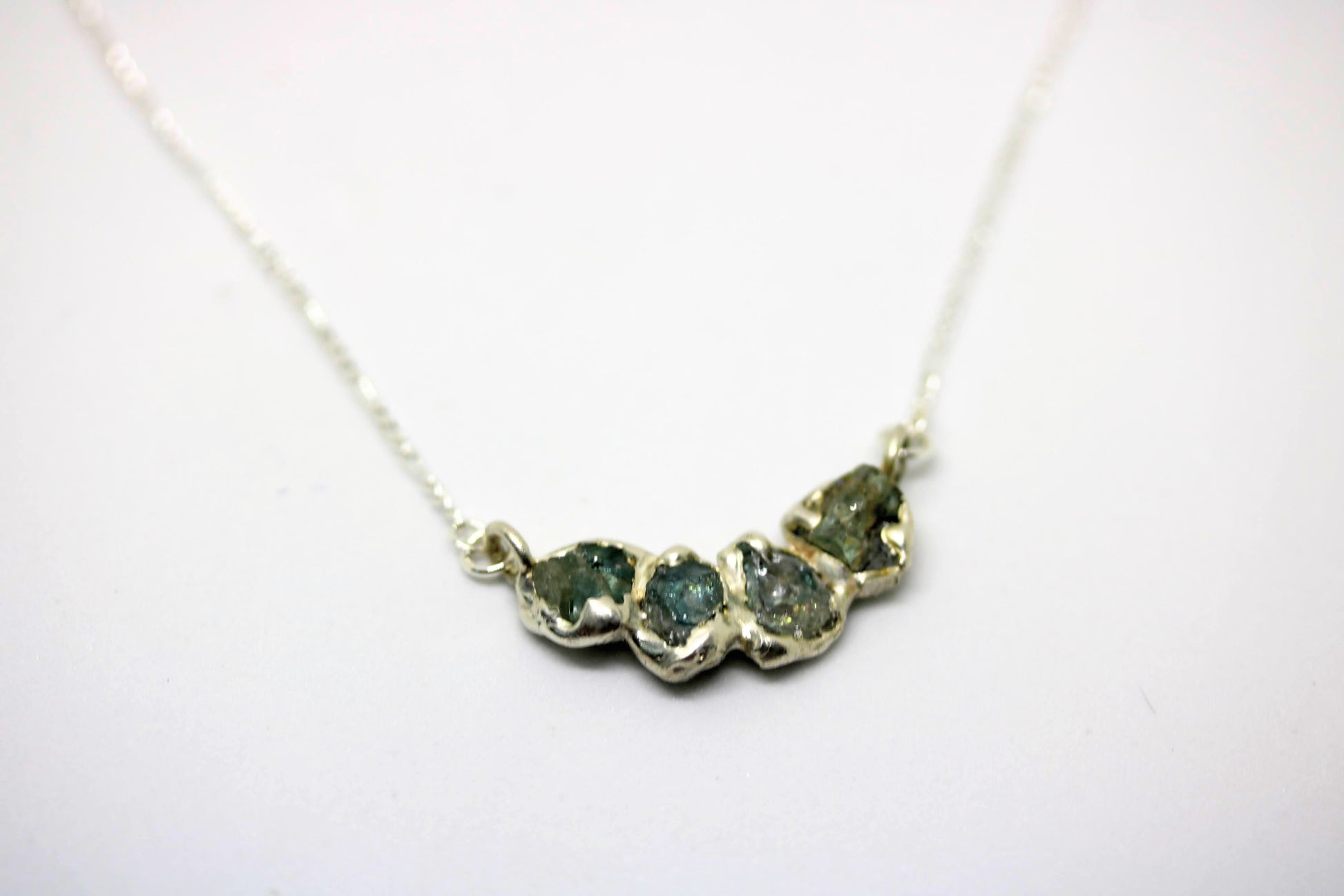 zircon blue stone necklace