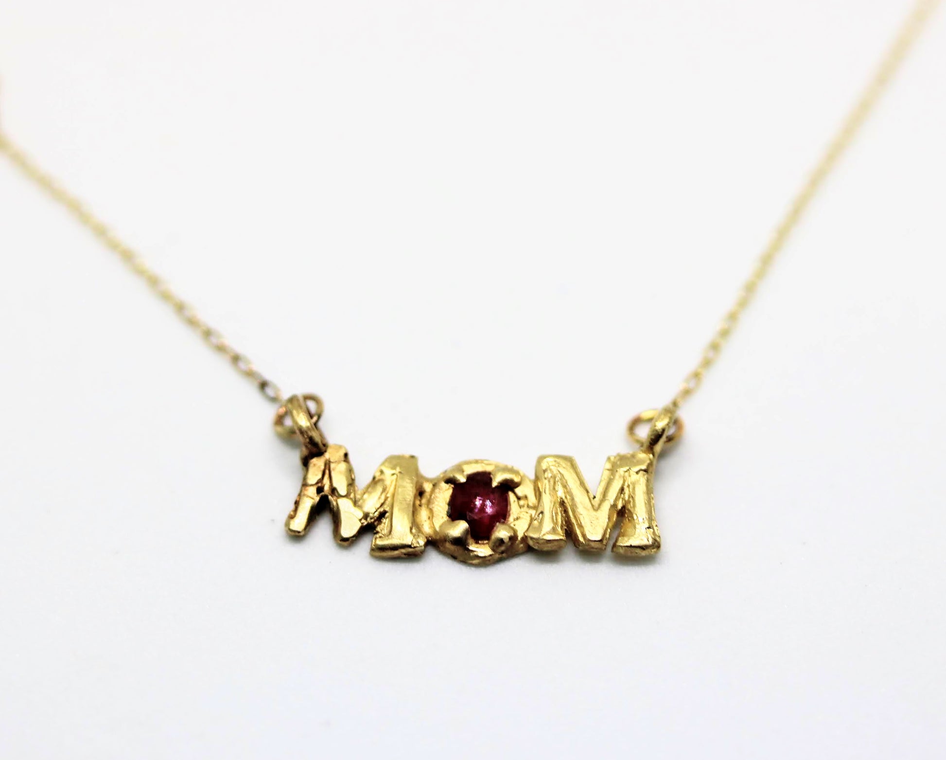 gold ruby necklace in 10k gold