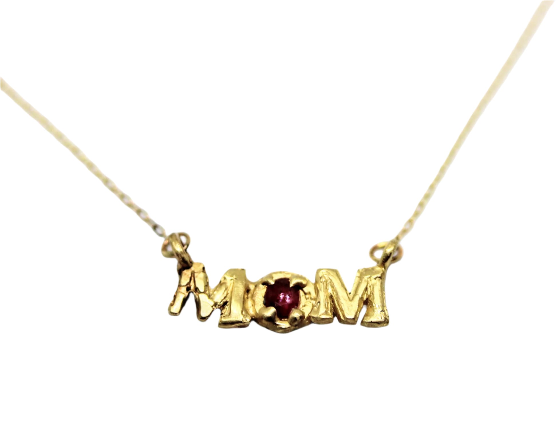 gold ruby necklace in 10k gold